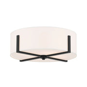 Malen 20" 4-Light Flush Mount, Black Finish
