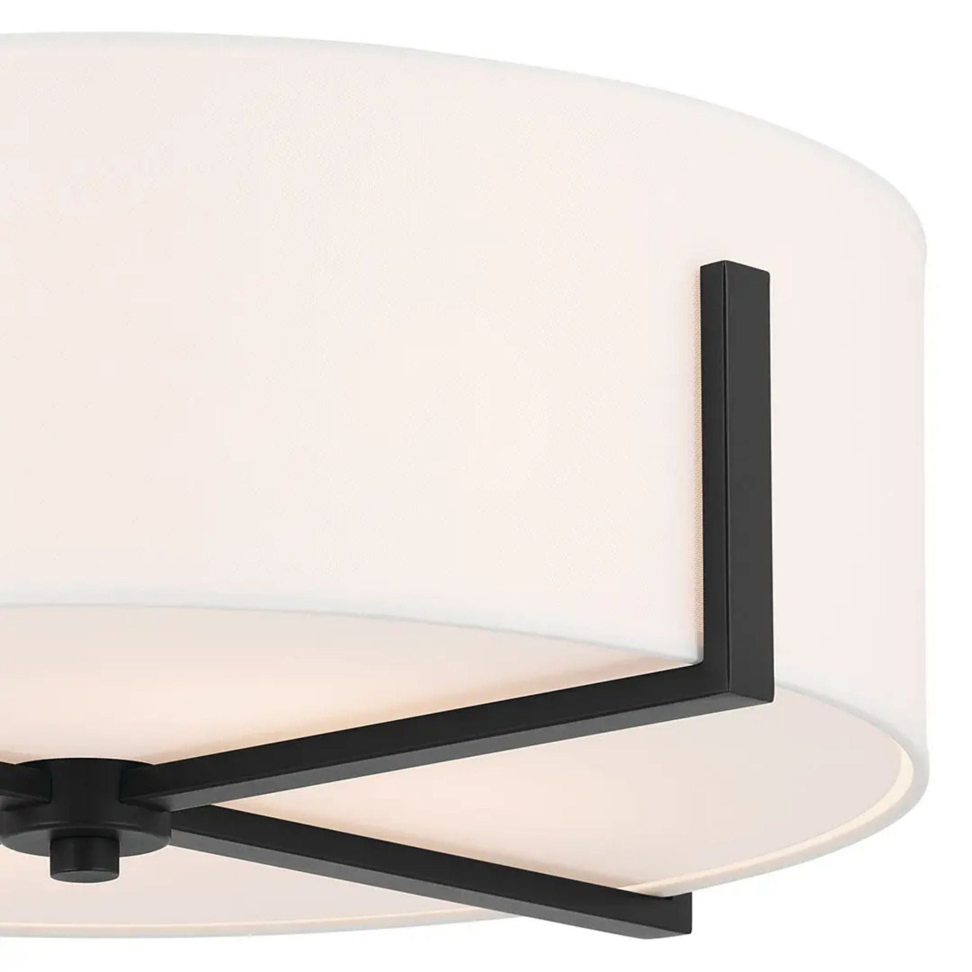 Malen 20" 4-Light Flush Mount, Black Finish