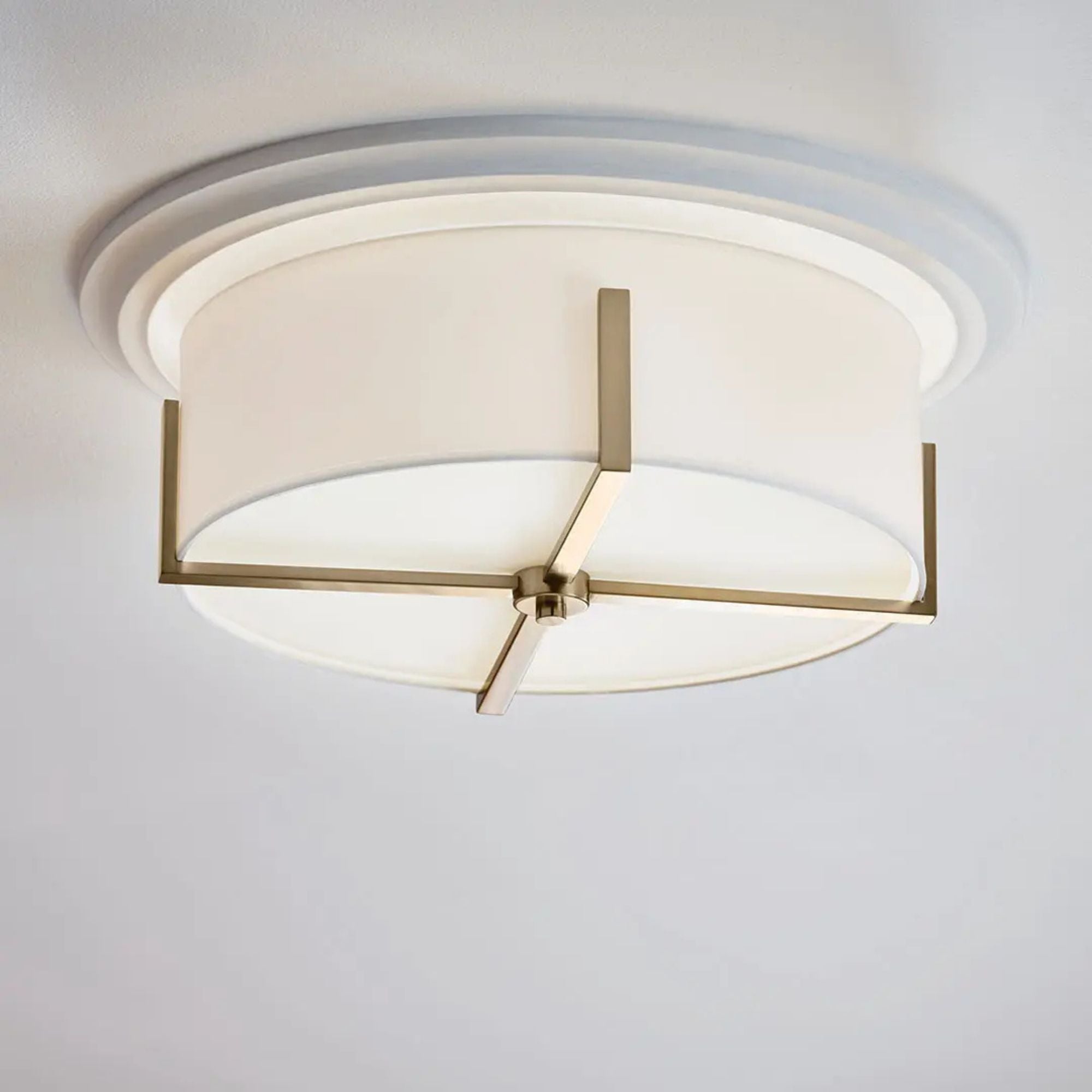 Malen 20" 4-Light Flush Mount, Champagne Bronze Finish