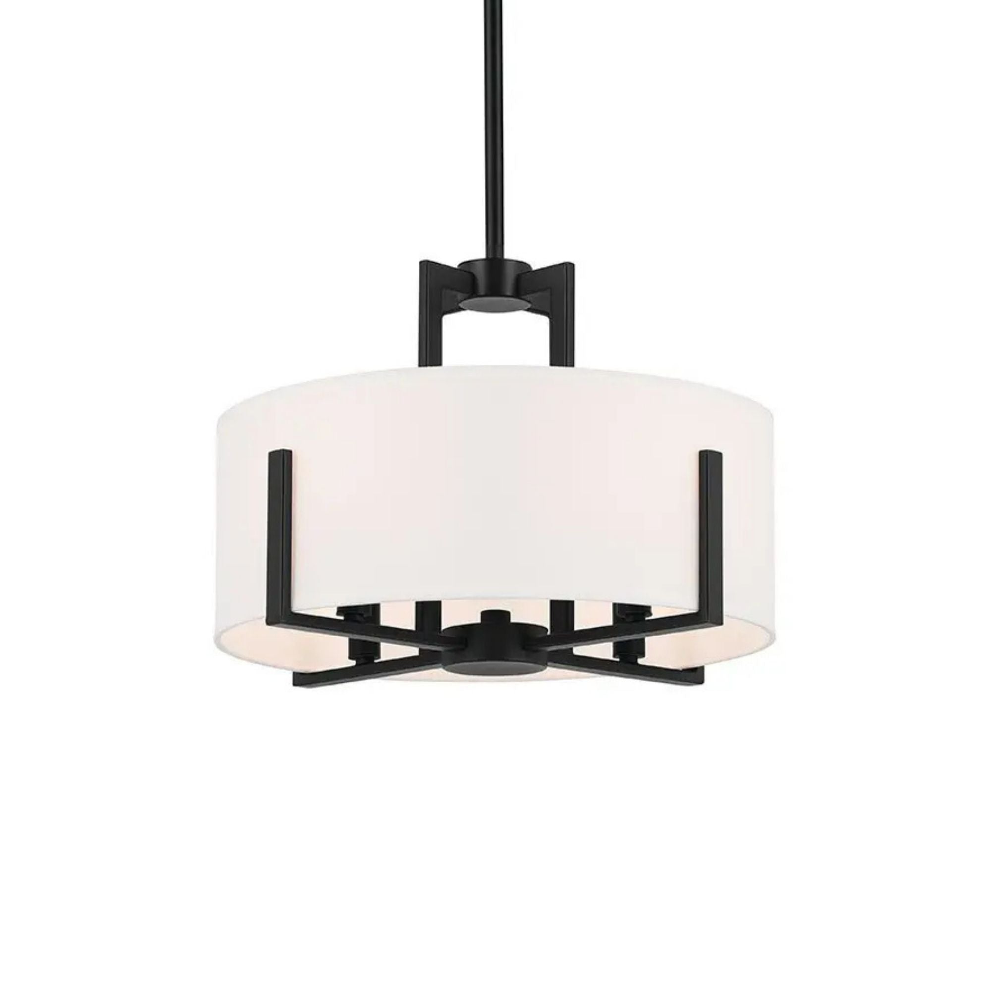 Malen 16" 4-Light Convertible Pendant, Black Finish