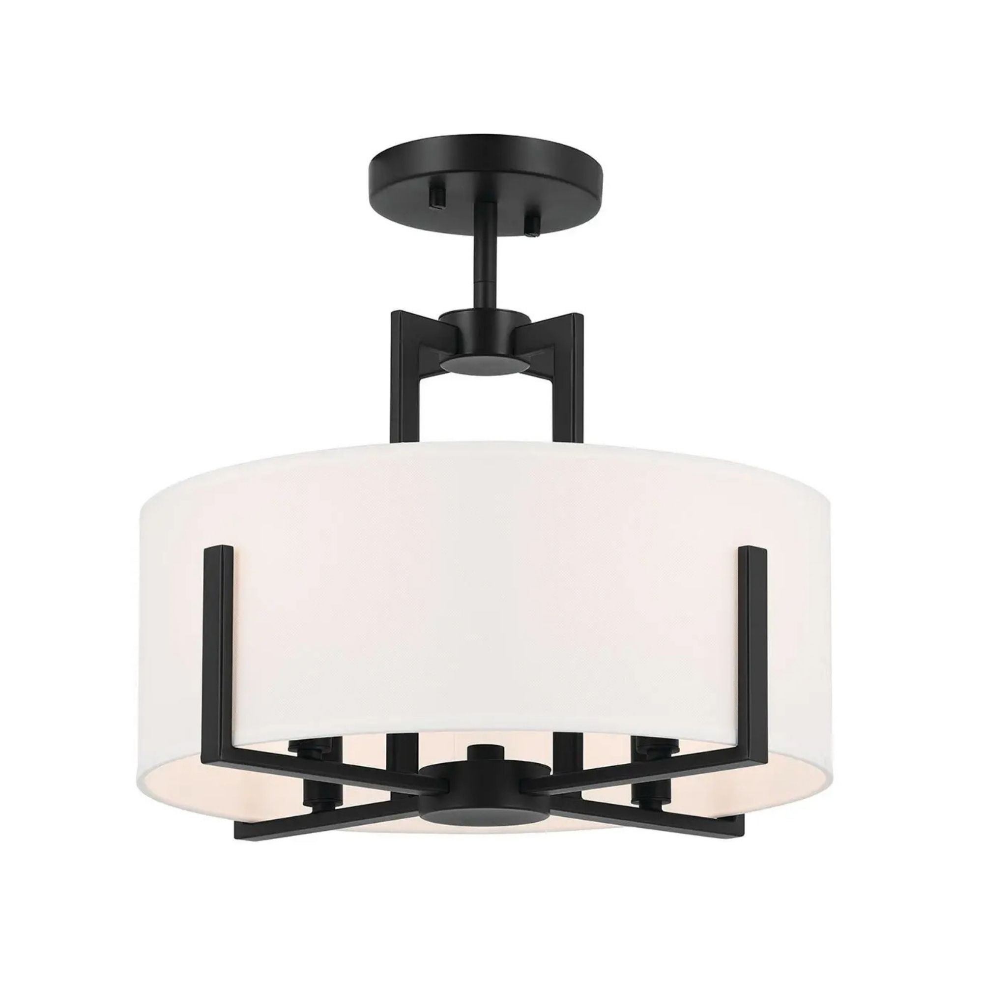 Malen 16" 4-Light Convertible Pendant, Black Finish
