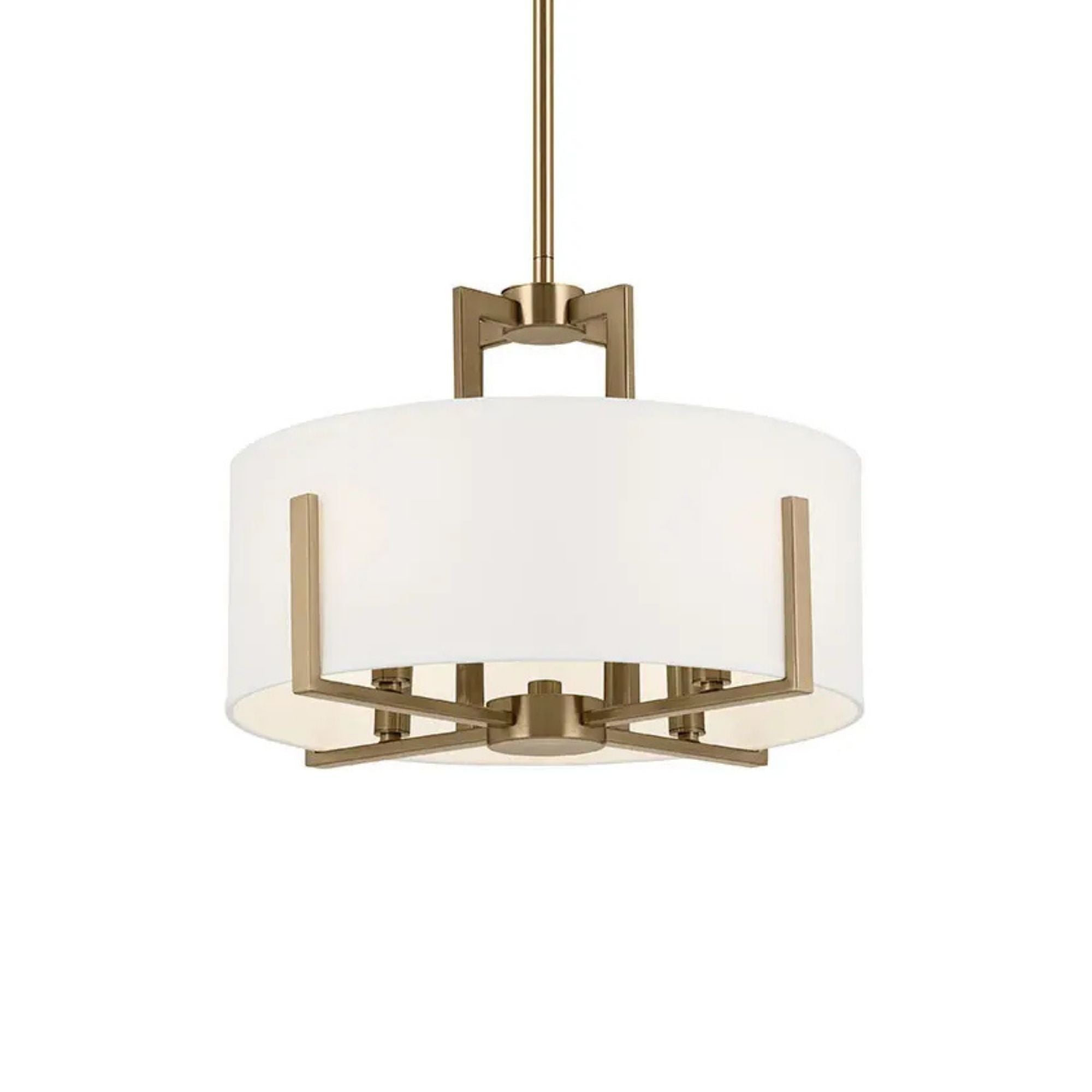Malen 16" 4-Light Convertible Pendant, Champagne Bronze Finish