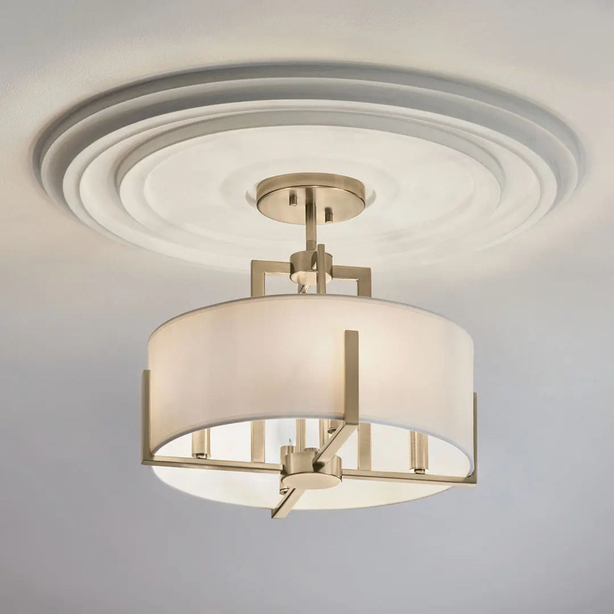 Malen 16" 4-Light Convertible Pendant, Champagne Bronze Finish