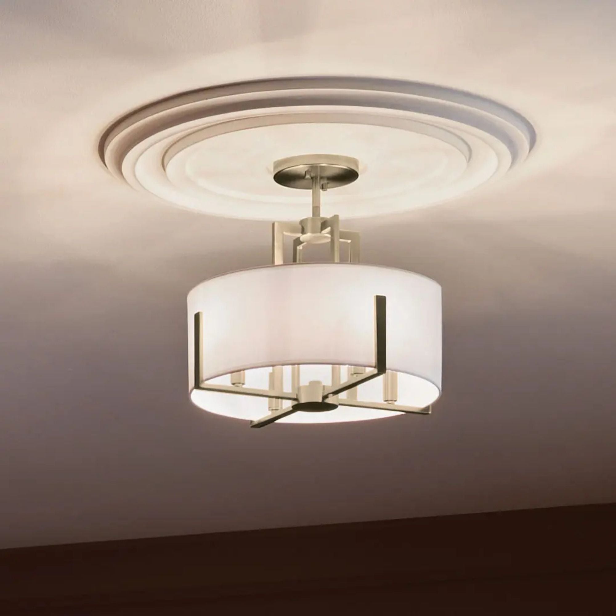 Malen 16" 4-Light Convertible Pendant, Champagne Bronze Finish