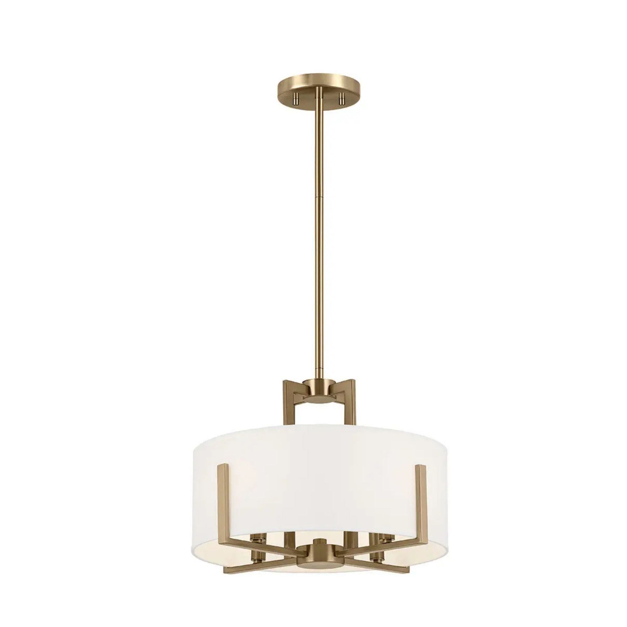 Malen 16" 4-Light Convertible Pendant, Champagne Bronze Finish