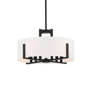 Malen 20" 8-Light Convertible Pendant, Black Finish