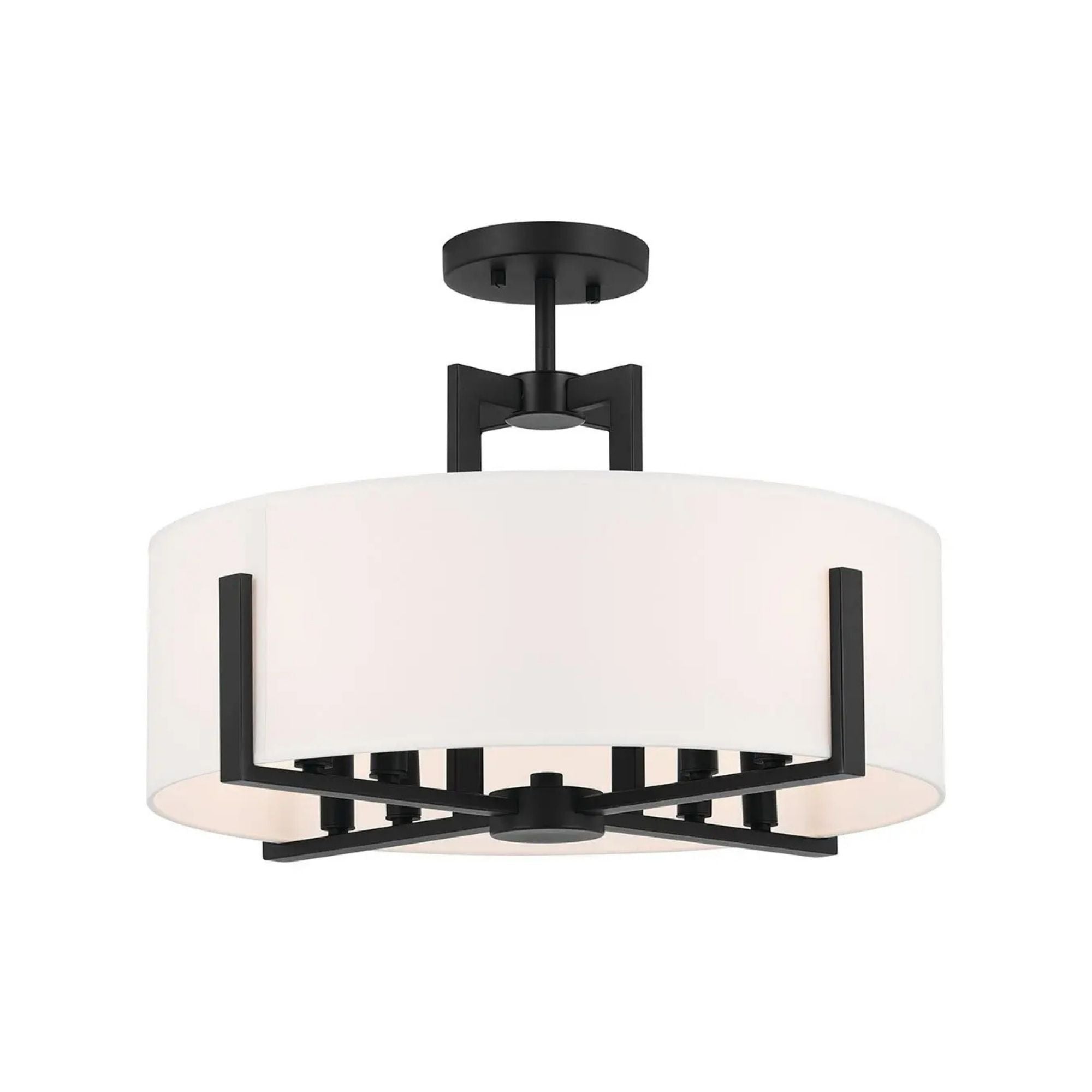 Malen 20" 8-Light Convertible Pendant, Black Finish