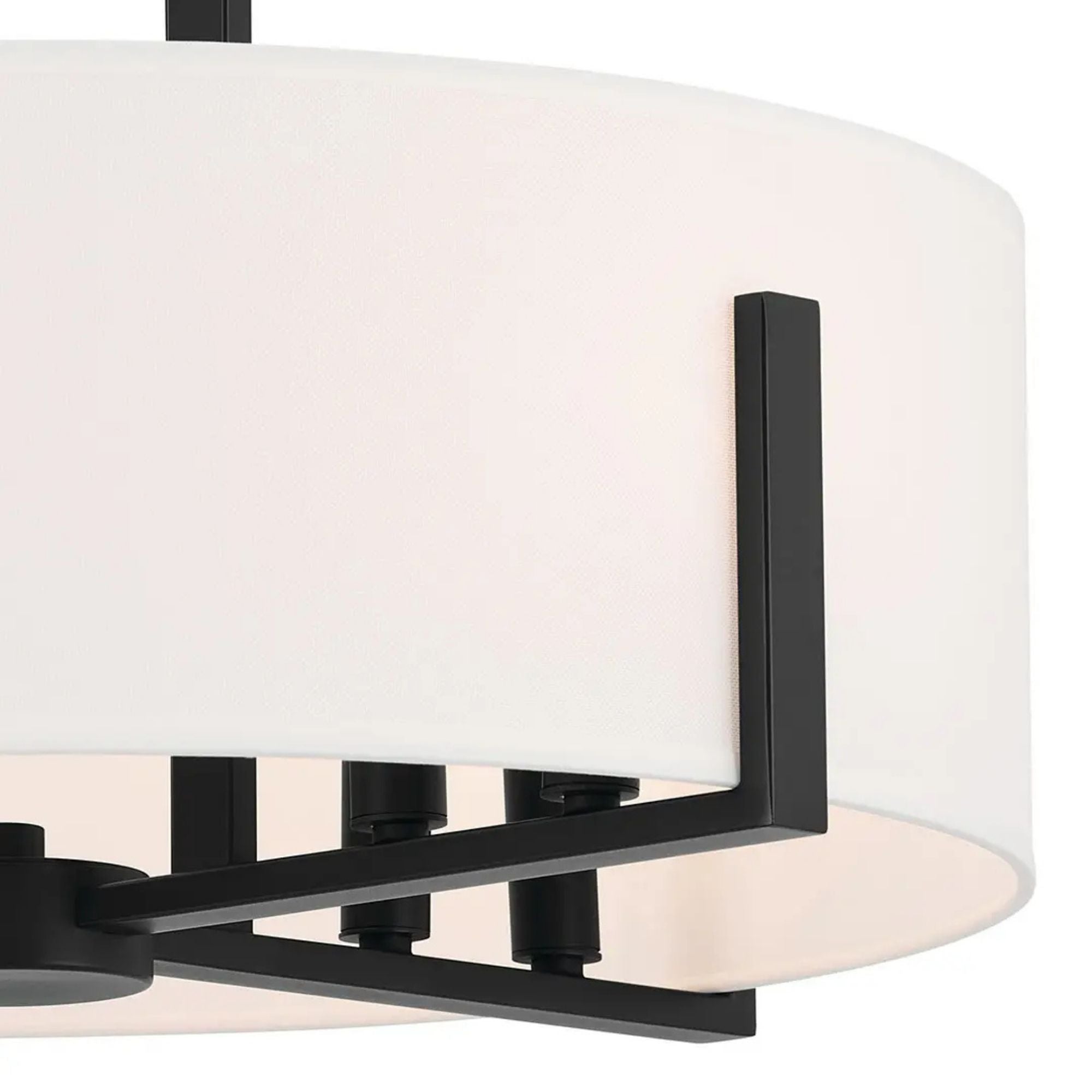 Malen 20" 8-Light Convertible Pendant, Black Finish