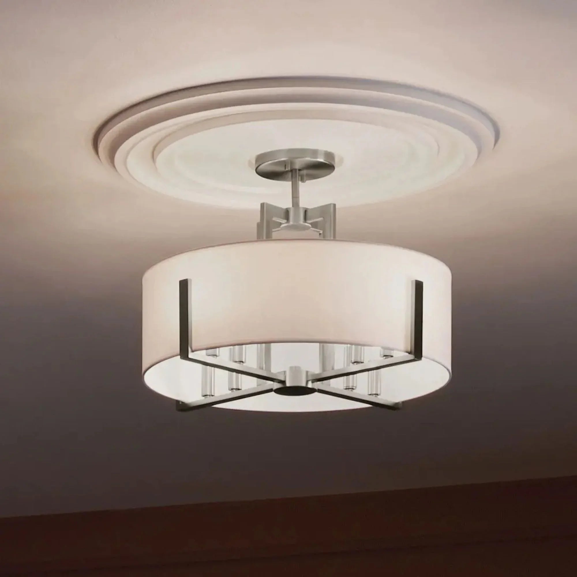 Malen 20" 8-Light Convertible Pendant, Classic Pewter Finish