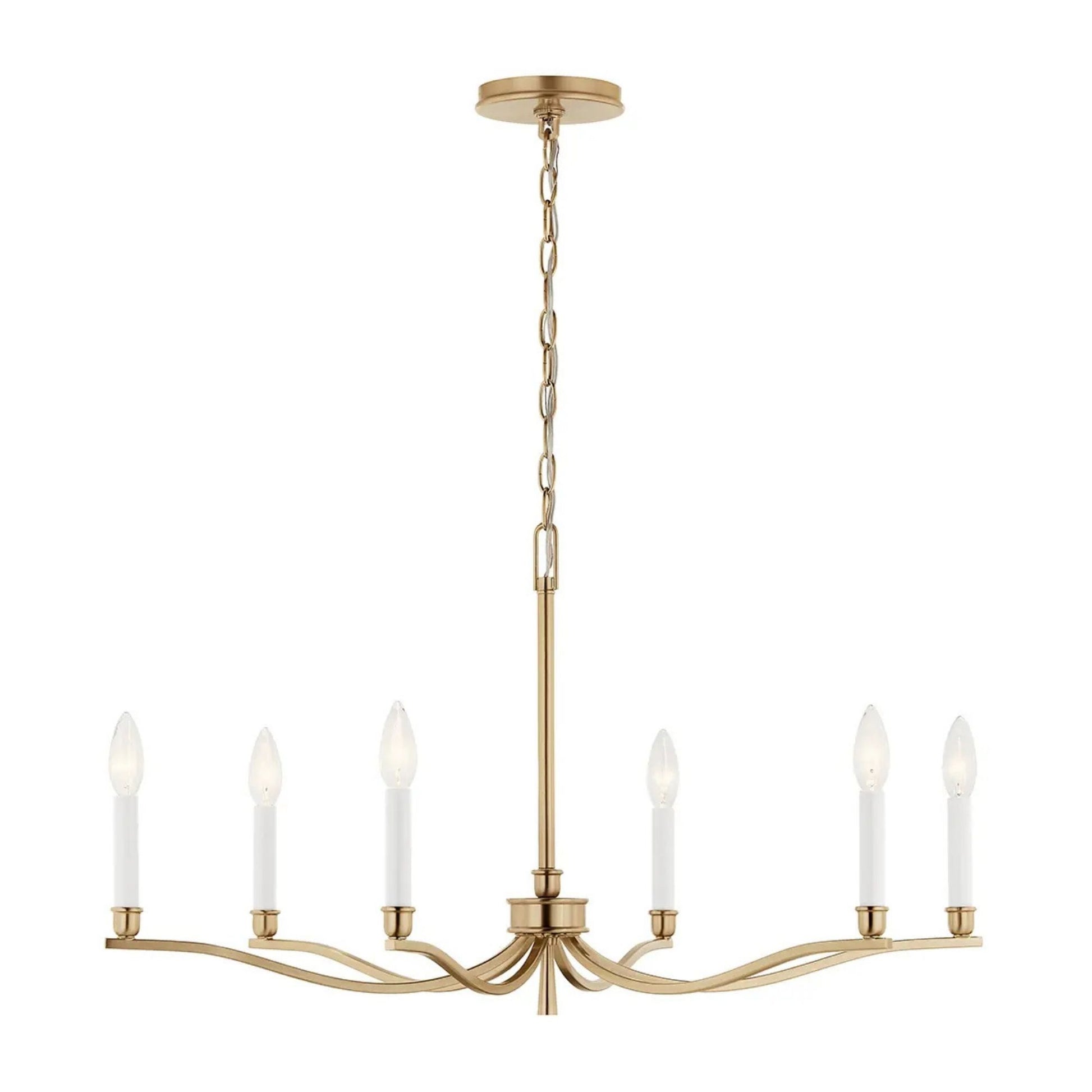 Kichler Lighting - Malene 32" 6-Light Chandelier, Champagne Bronze Finish | Bees Lighting