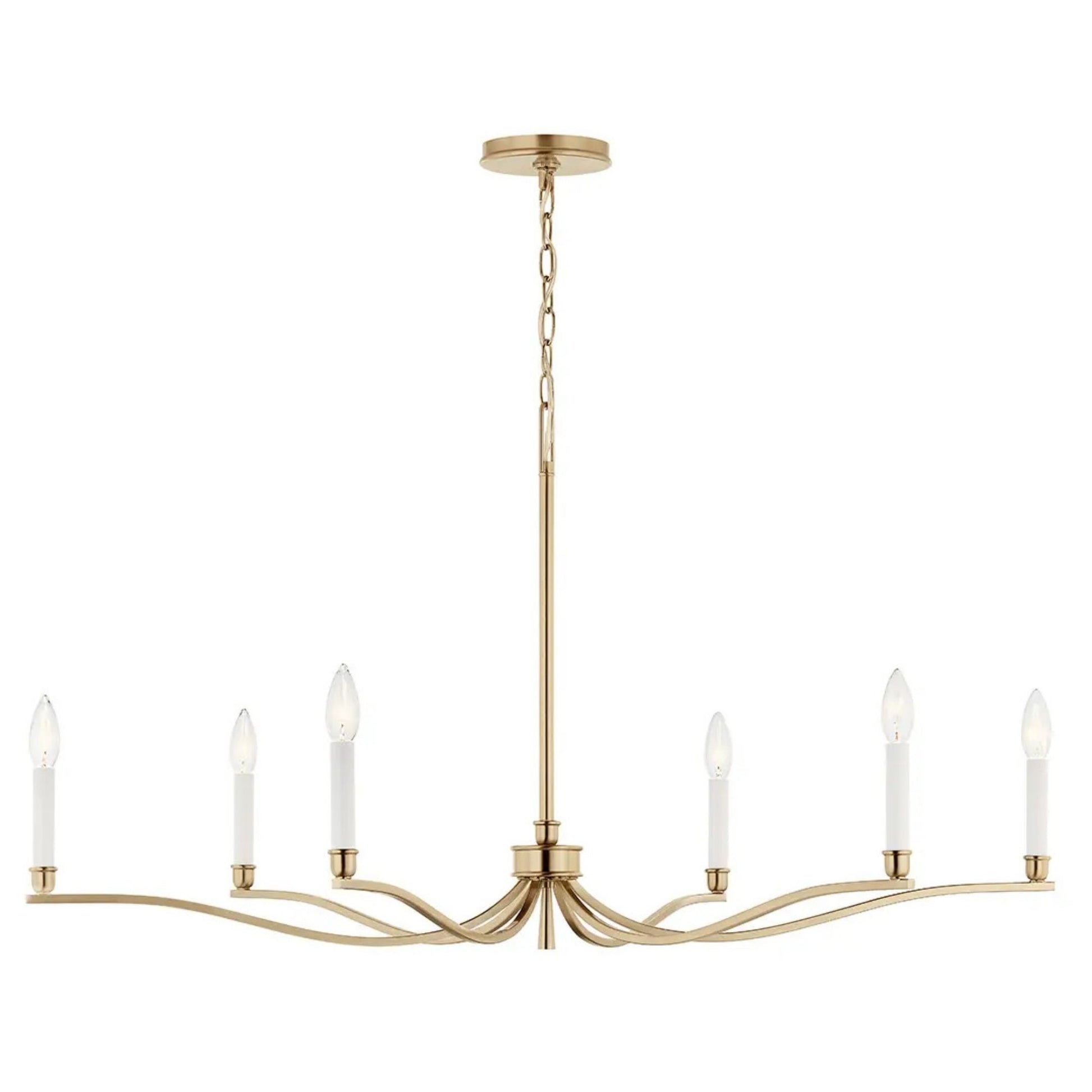 Kichler Lighting - Malene 42" 6-Light Chandelier, Champagne Bronze Finish | Bees Lighting