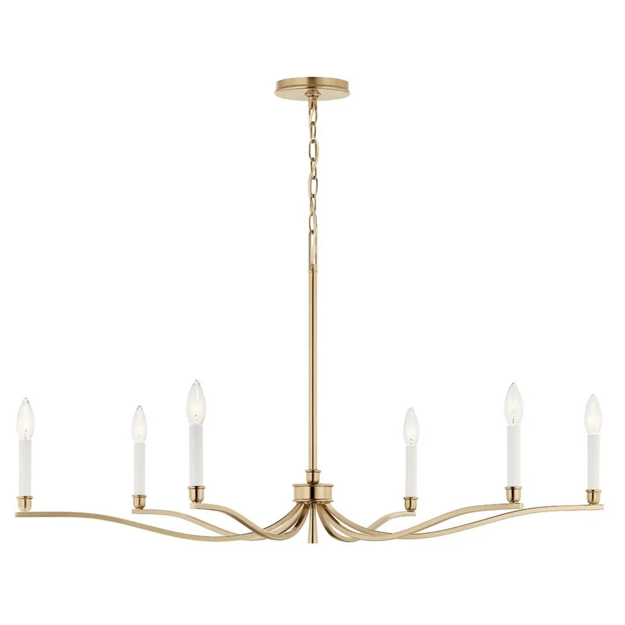 Kichler Lighting - Malene 42" 6-Light Chandelier, Champagne Bronze Finish | Bees Lighting