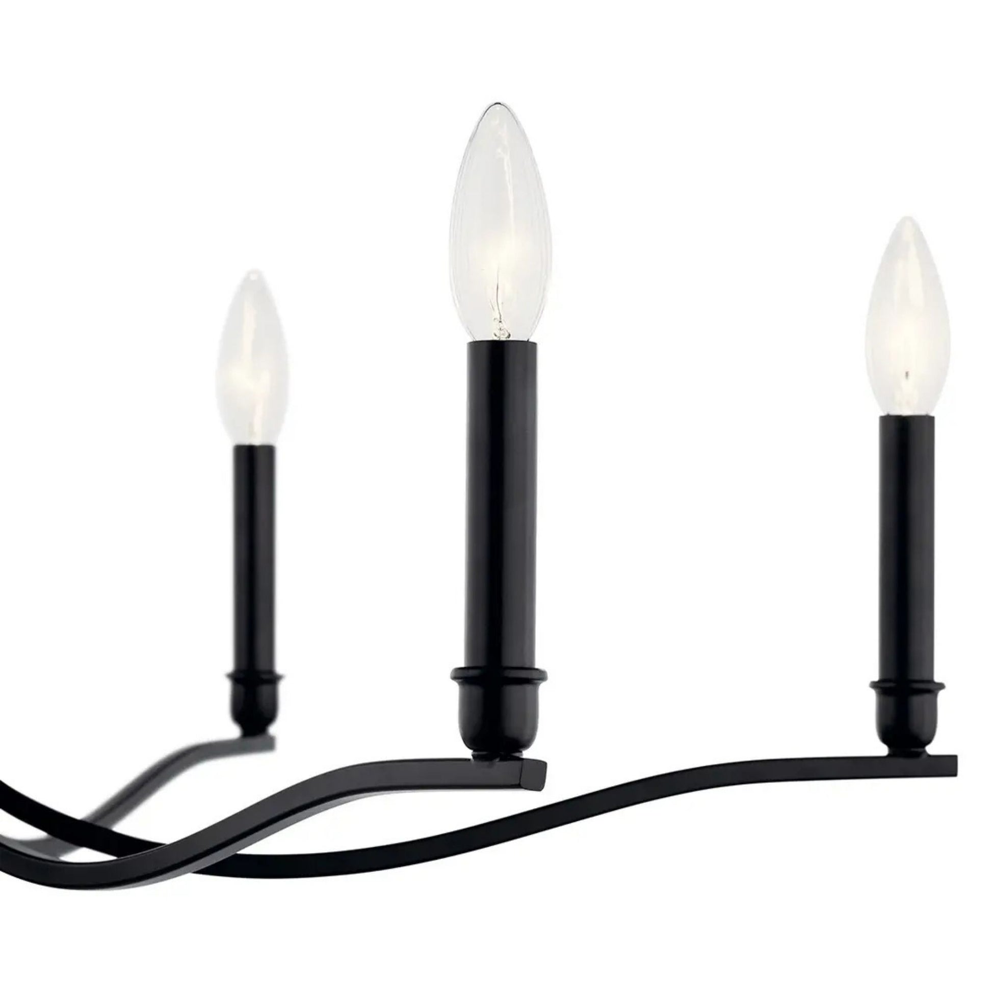 Kichler Lighting - Malene 52" 8-Light Chandelier, Black Finish | Bees Lighting