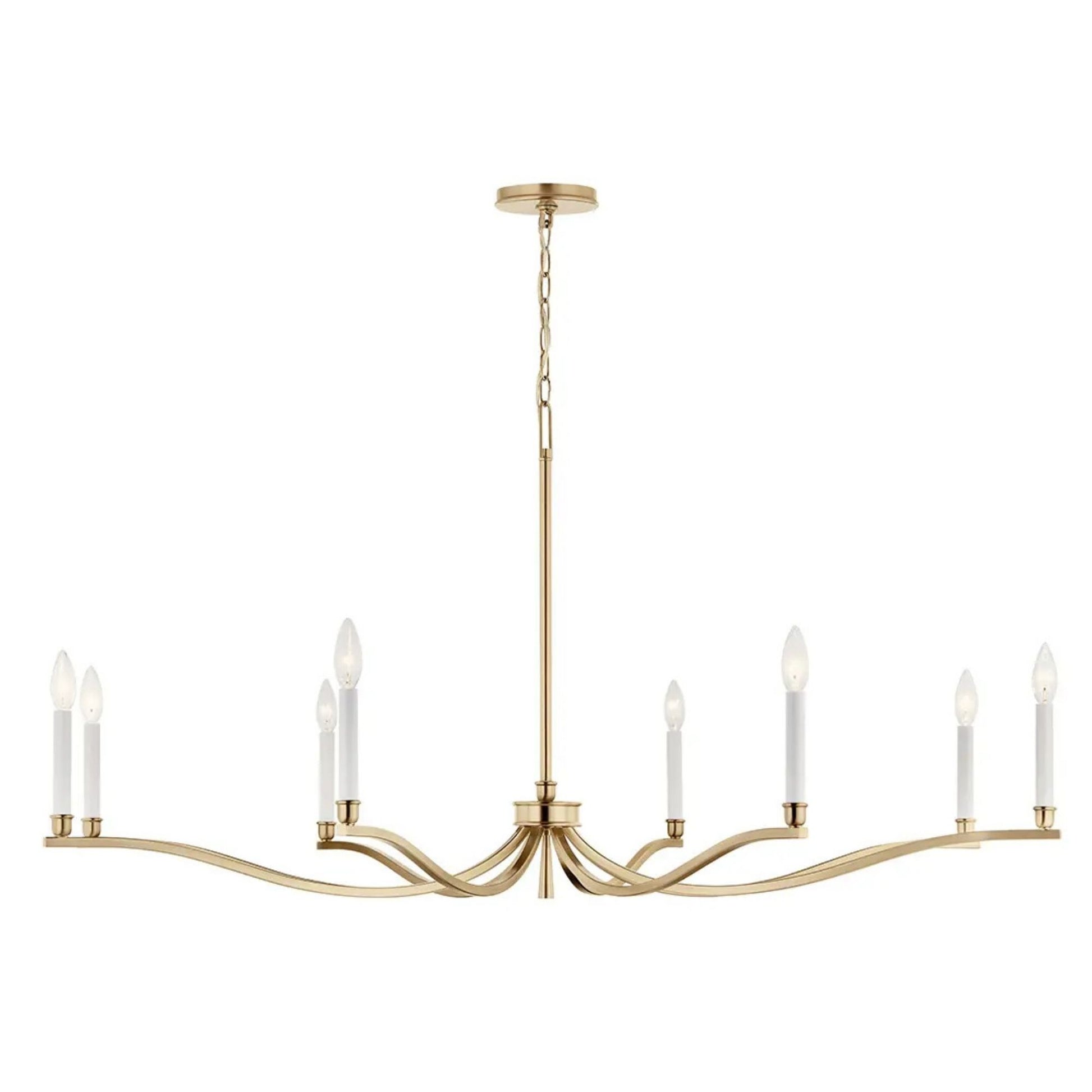 Kichler Lighting - Malene 52" 8-Light Chandelier, Champagne Bronze Finish | Bees Lighting