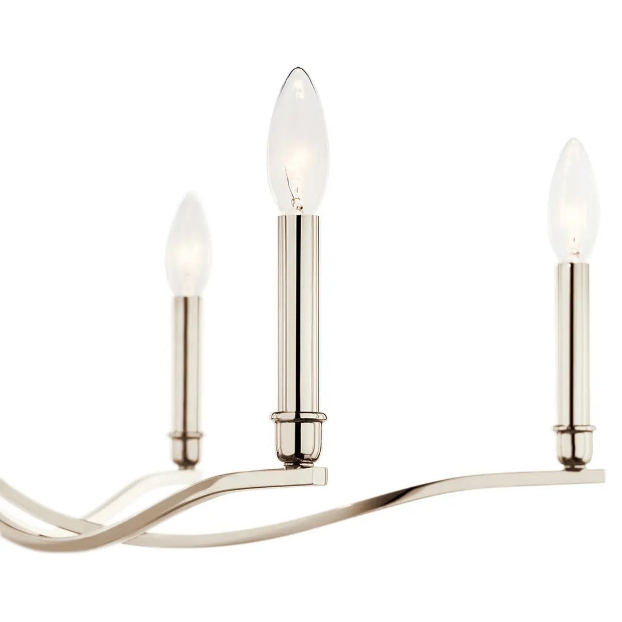 Kichler Lighting - Malene 52" 8-Light Chandelier, Polished Nickel Finish | Bees Lighting