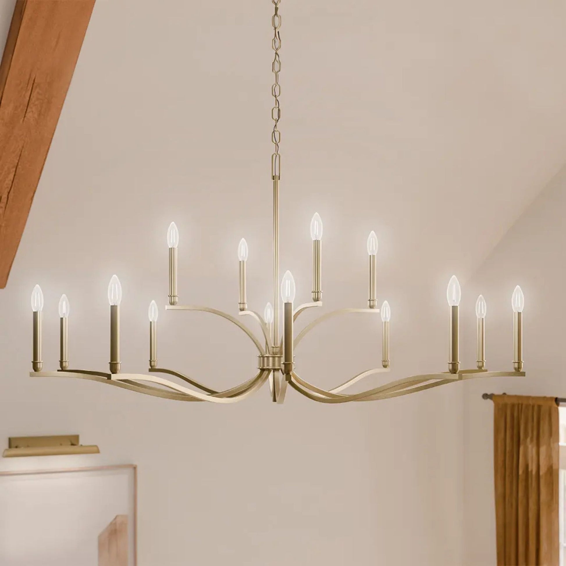 Kichler Lighting - Malene 53" 14-Light Chandelier, Champagne Bronze Finish | Bees Lighting