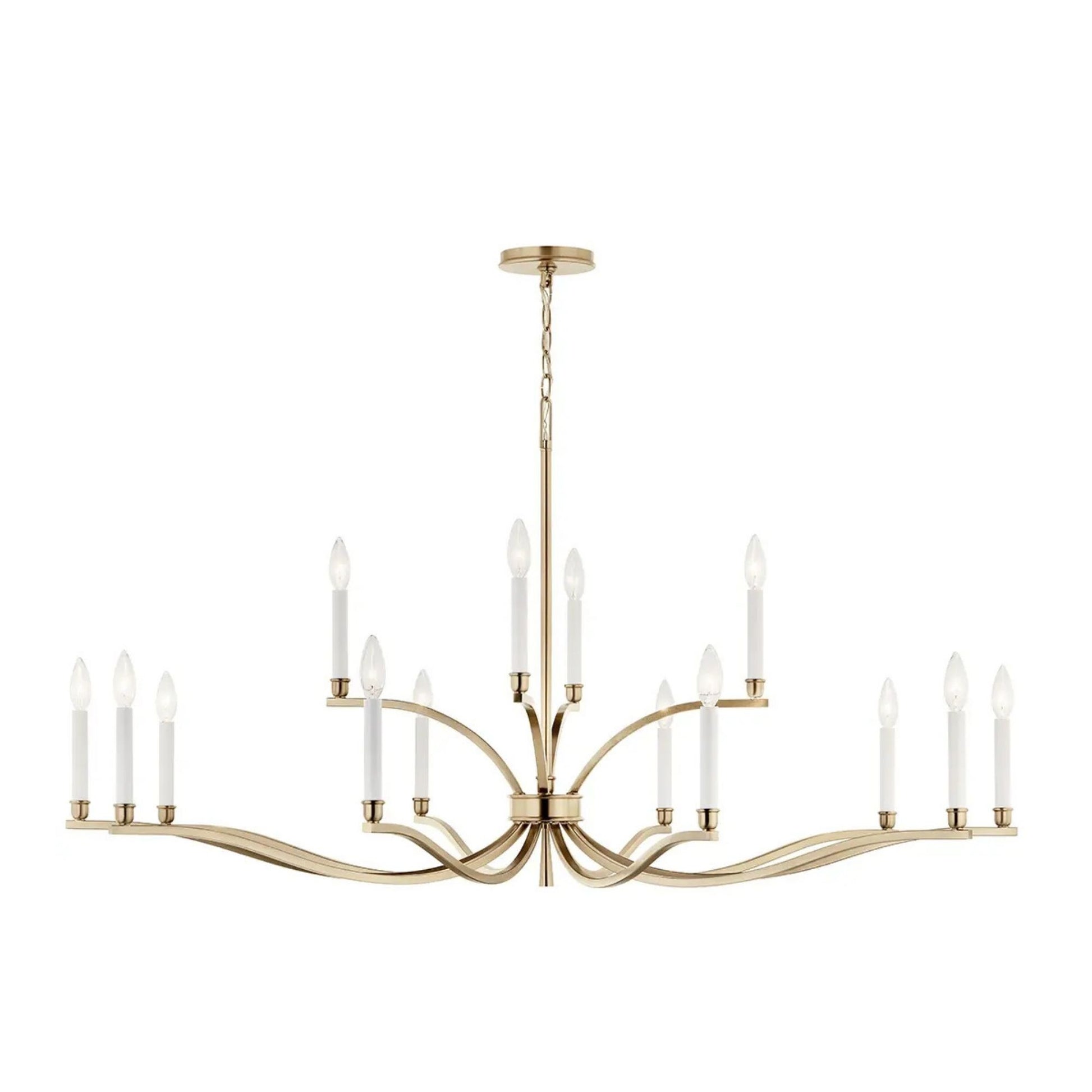 Kichler Lighting - Malene 53" 14-Light Chandelier, Champagne Bronze Finish | Bees Lighting
