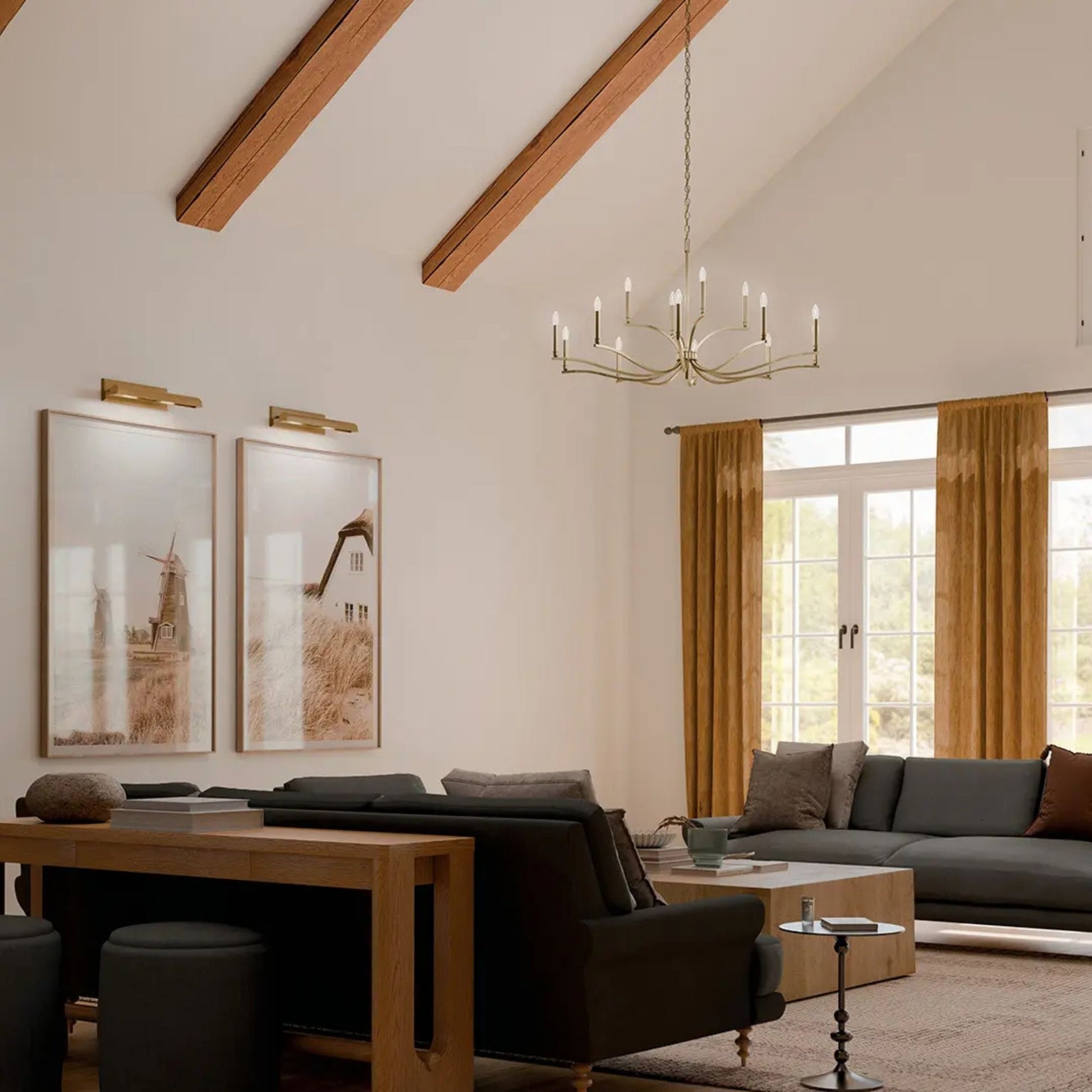 Kichler Lighting - Malene 53" 14-Light Chandelier, Champagne Bronze Finish | Bees Lighting