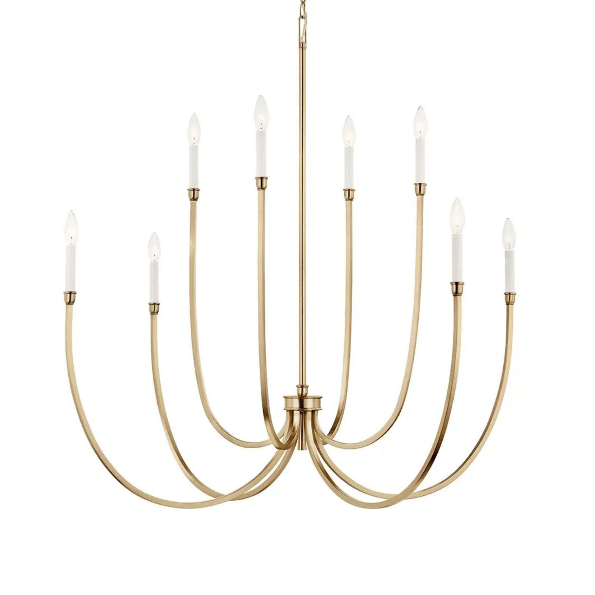 Malene 45" 8-Light Foyer Chandelier, Champagne Bronze Finish