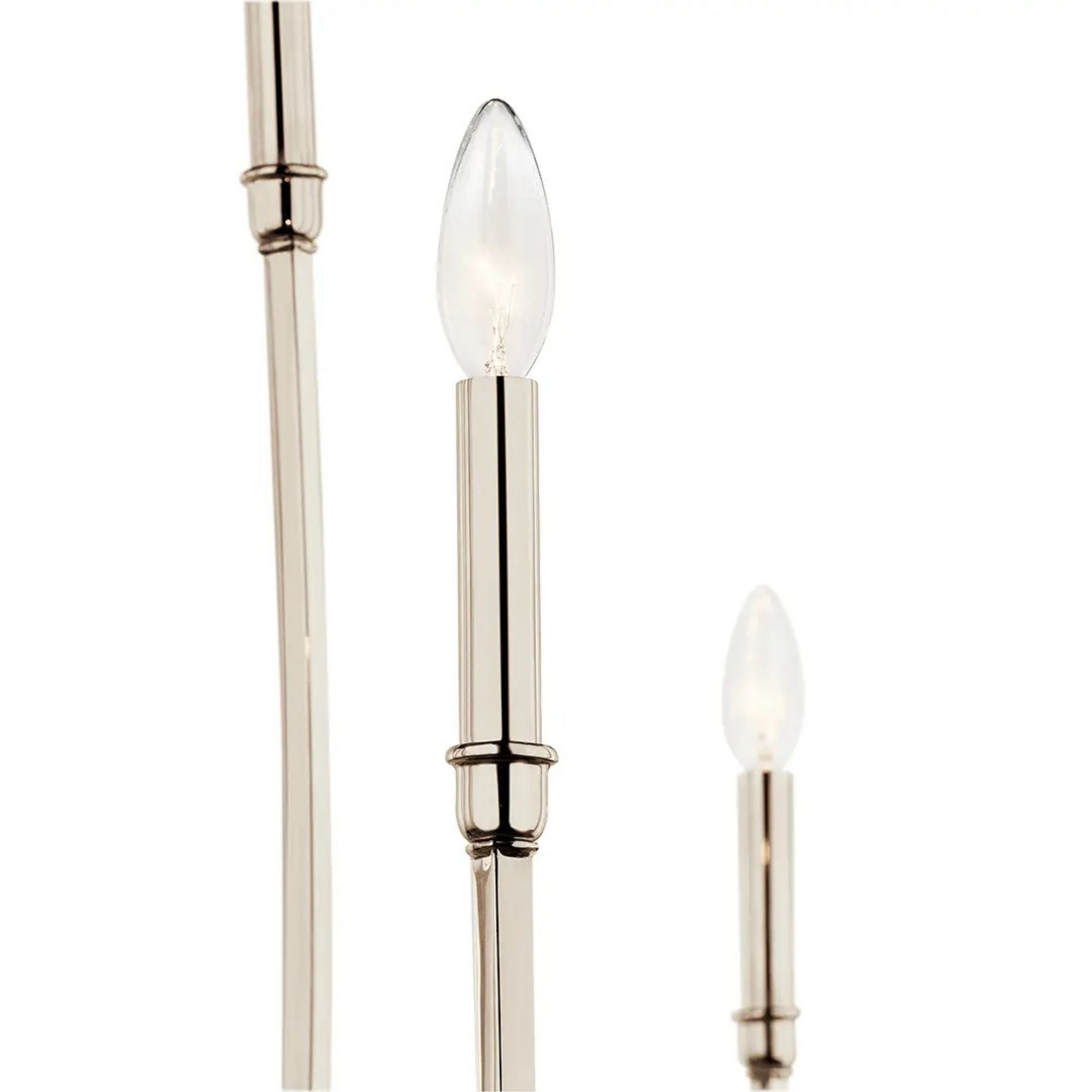 Kichler Lighting - Malene 45" 8-Light Foyer Chandelier, Polished Nickel Finish | Bees Lighting
