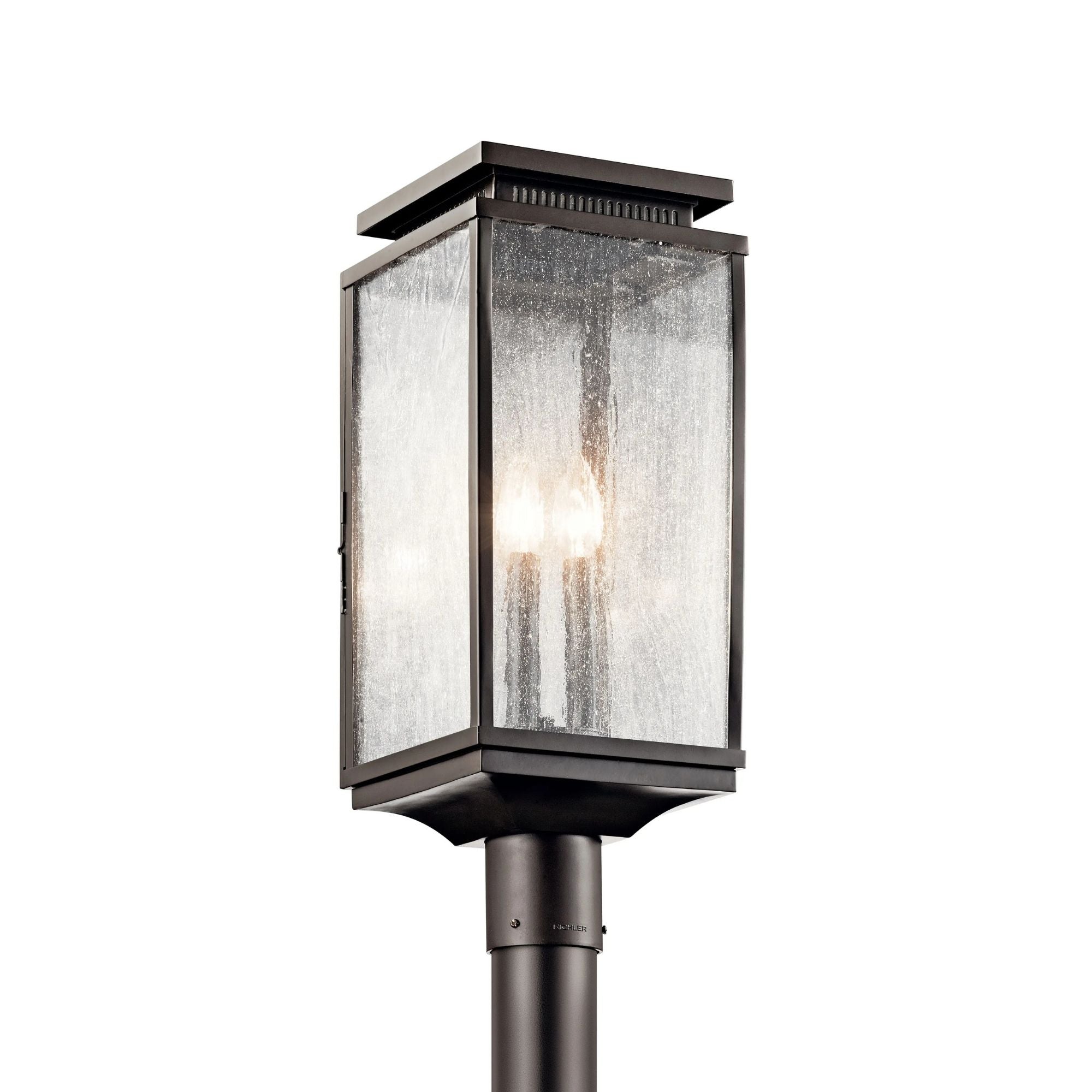 Manningham 21" 3-Light Outdoor Post Light, Olde Bronze Finish