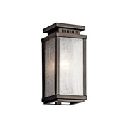 Kichler Manningham 10.75 in. Outdoor Sconce, Olde Bronze with Clear Seeded Glass