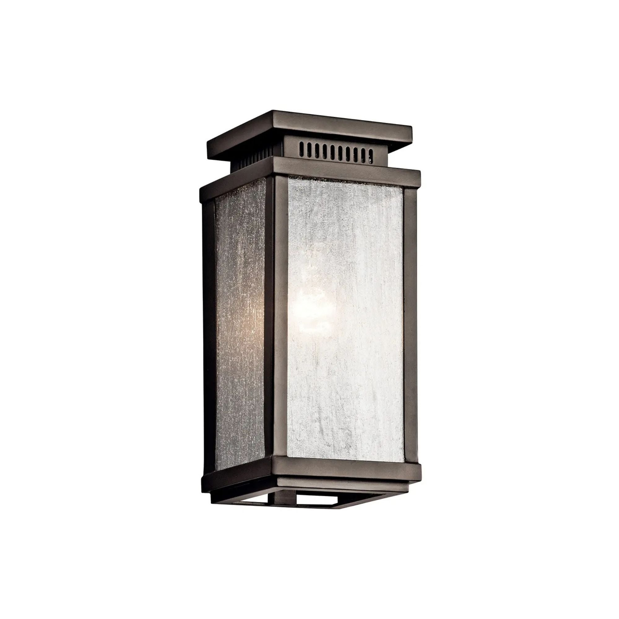 Kichler Manningham 10.75 in. Outdoor Sconce, Olde Bronze with Clear Seeded Glass