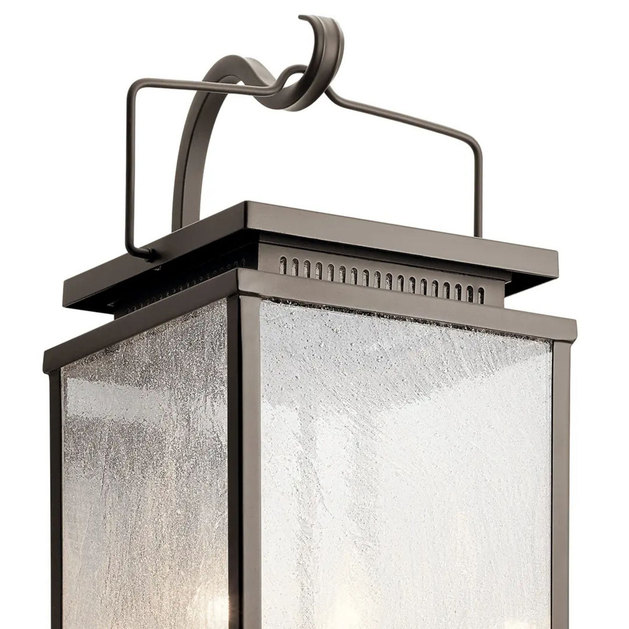 Kichler Manningham 22.5 in. 3-Light Outdoor Sconce, Olde Bronze with Clear Seeded Glass
