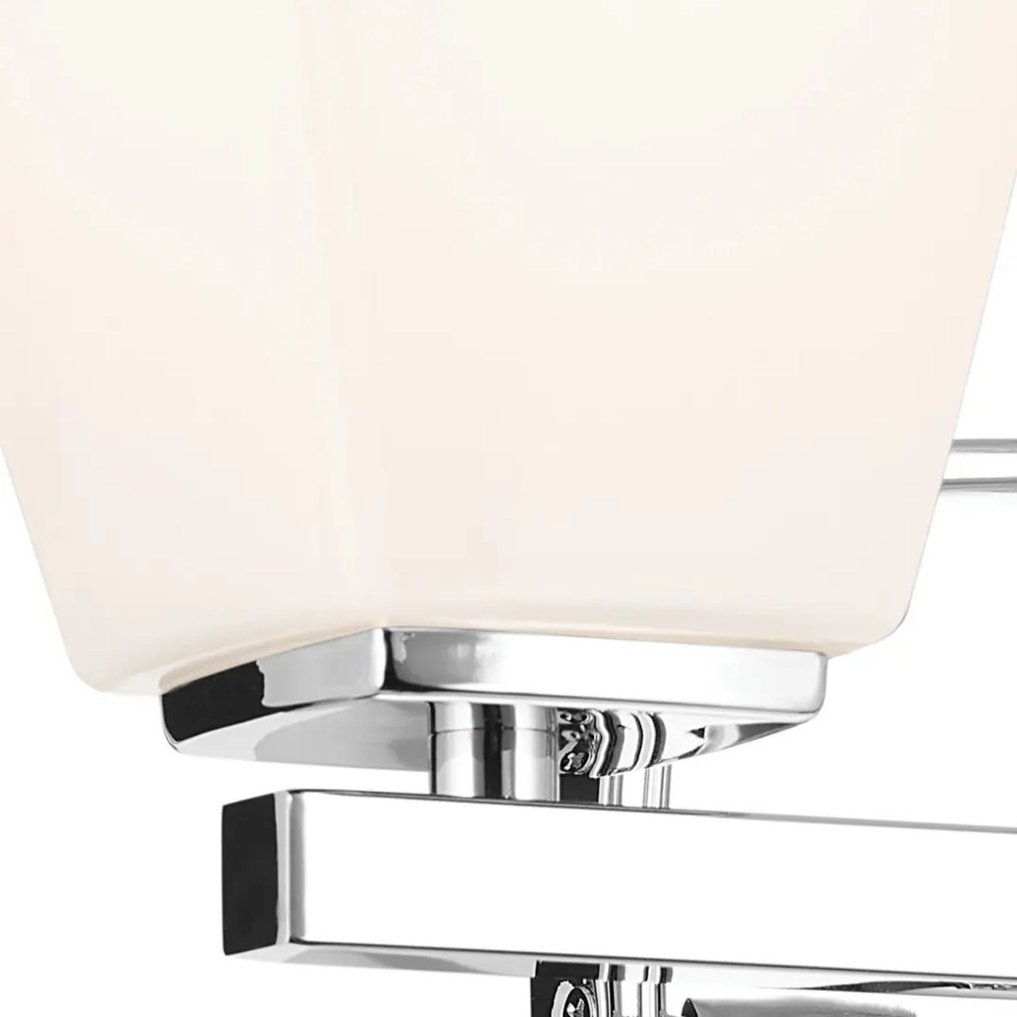 Kichler Marant 14.25 in. 2-Light Vanity Light, Chrome with Opal Glass Tapered Shade