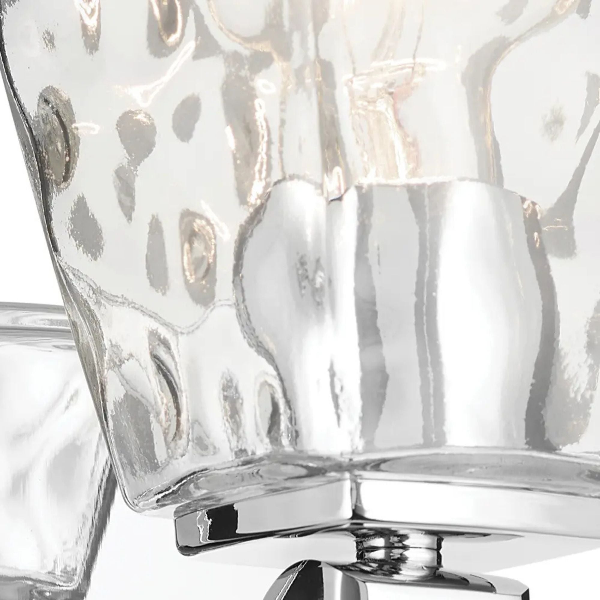 Kichler Marant 9.5 in. 2-Light Vanity Light, Chrome with Clear Water Glass Tapered Shade