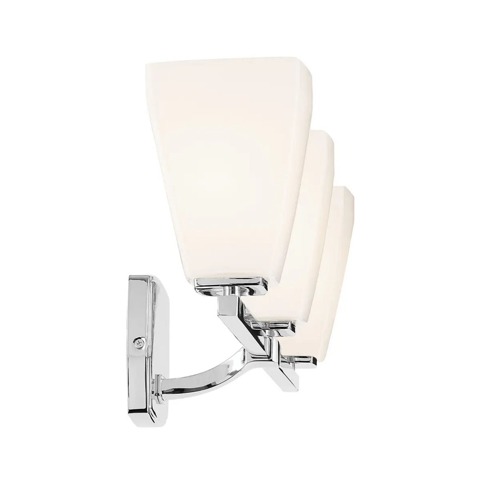Kichler Marant 23.75 in. 3-Light Vanity Light, Chrome with Opal Glass Tapered Shade