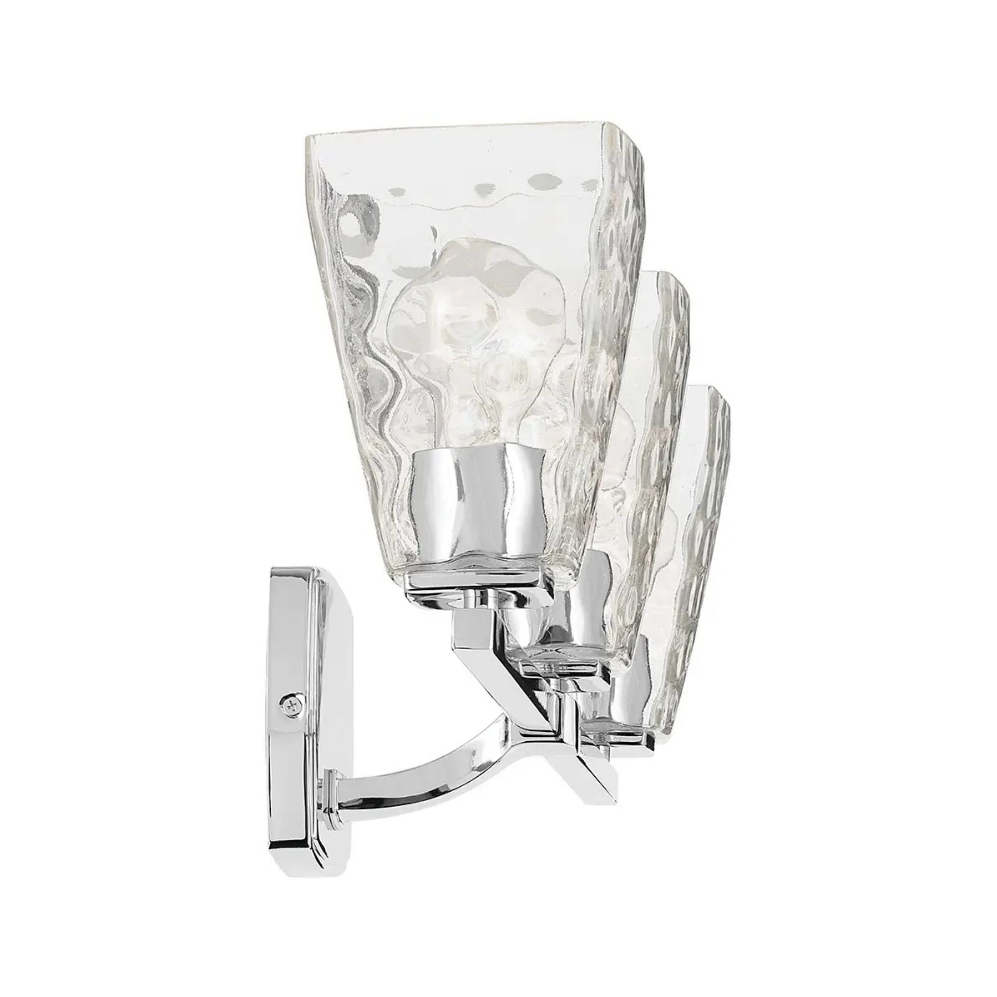 Kichler Marant 23.75 in. 3-Light Vanity Light, Chrome with Clear Water Glass Tapered Shade