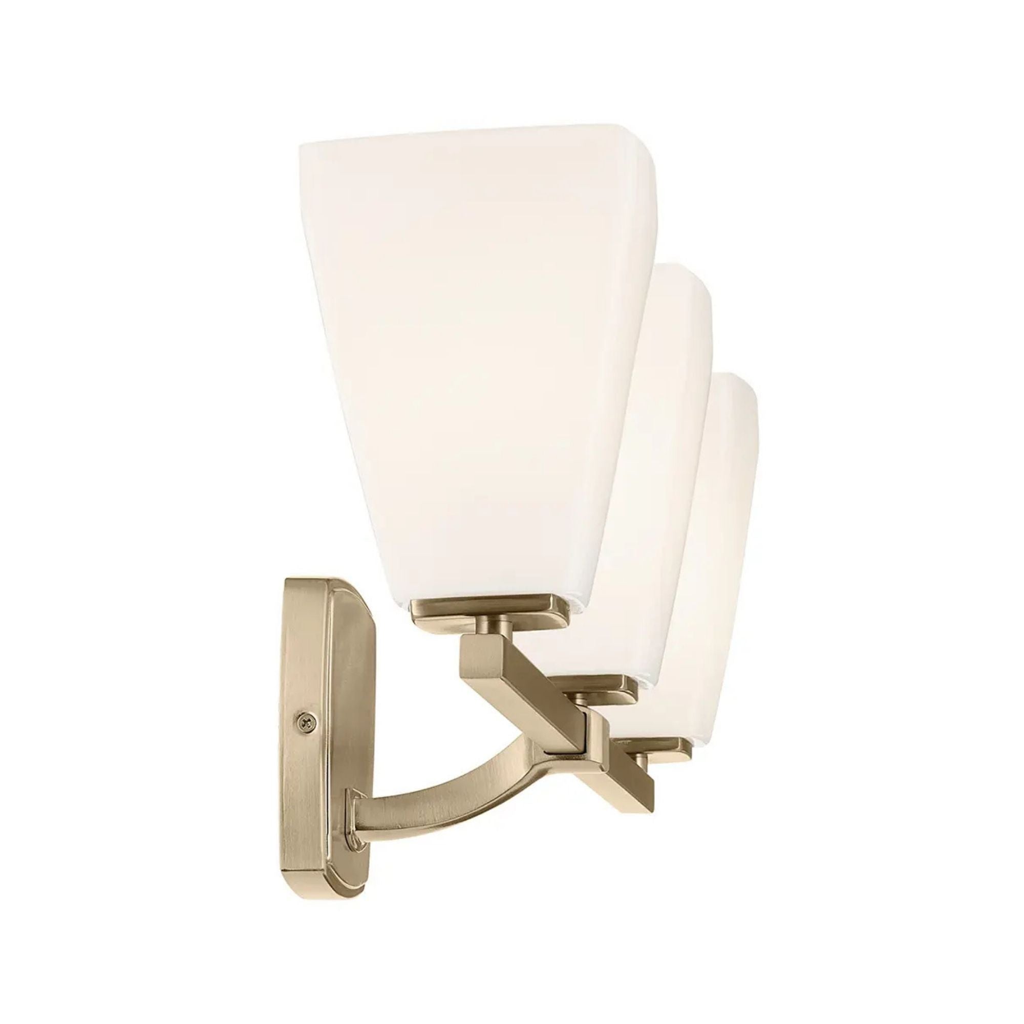 Kichler Marant 23.75 in. 3-Light Vanity Light, Champagne Bronze with Glass Tapered Shade