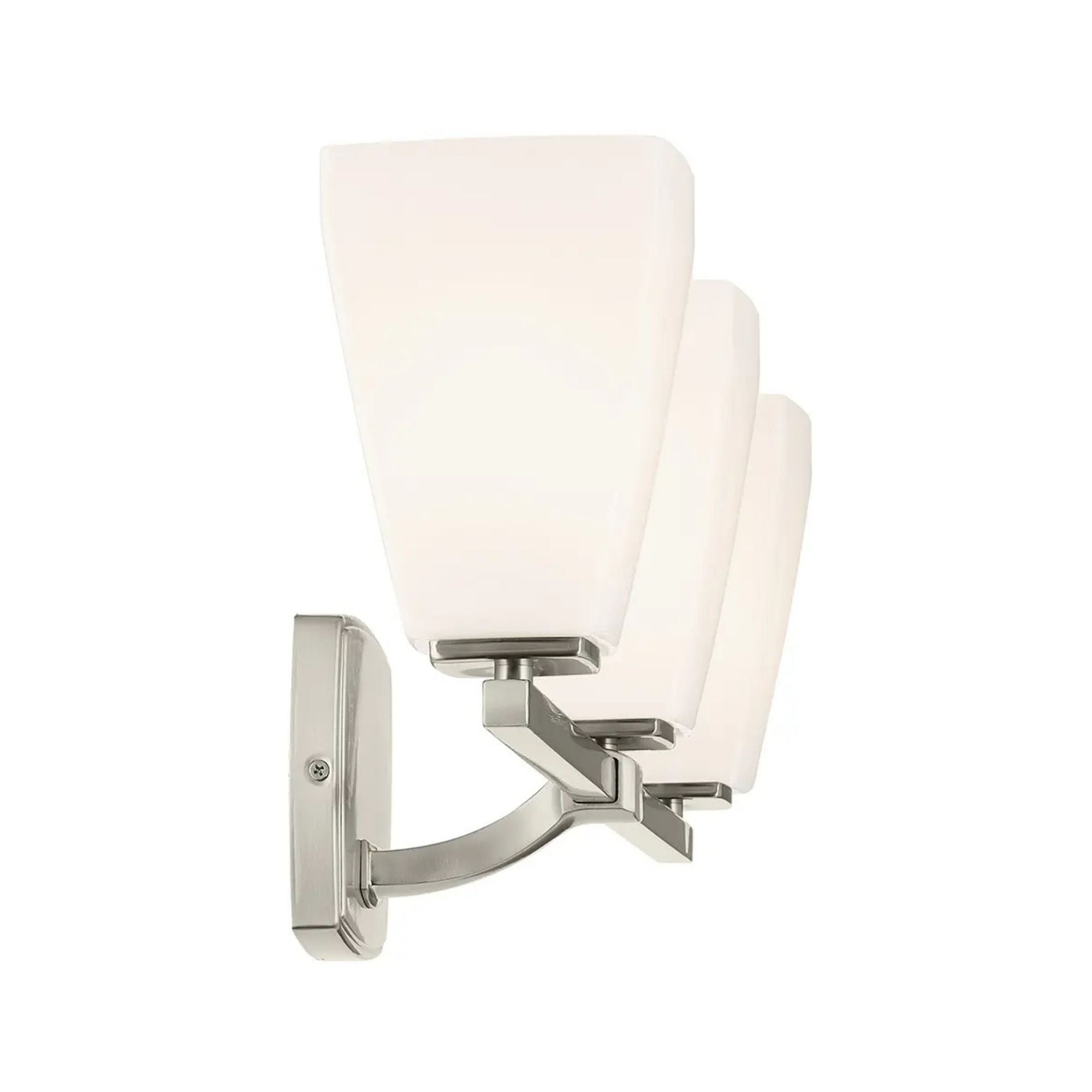 Kichler Marant 23.75 in. 3-Light Vanity Light, Brushed Nickel with Glass Tapered Shade