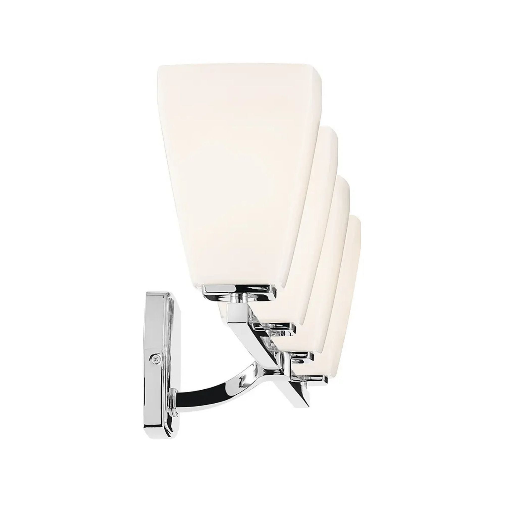 Kichler Marant 33.25 in. 4-Light Vanity Light, Chrome with Glass Tapered Shade
