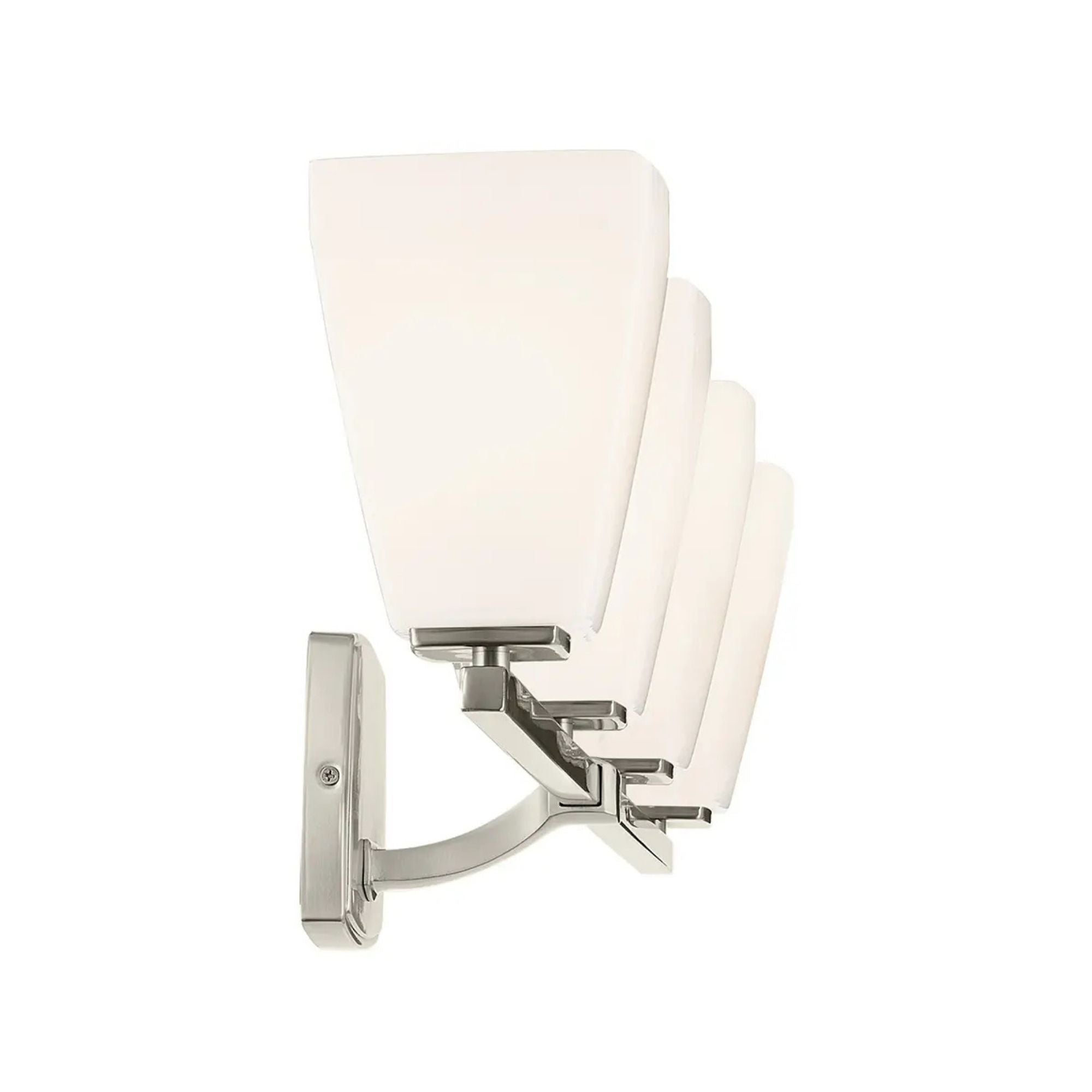 Kichler Marant 33.25 in. 4-Light Vanity Light, Brushed Nickel with Opal Glass Tapered Shade