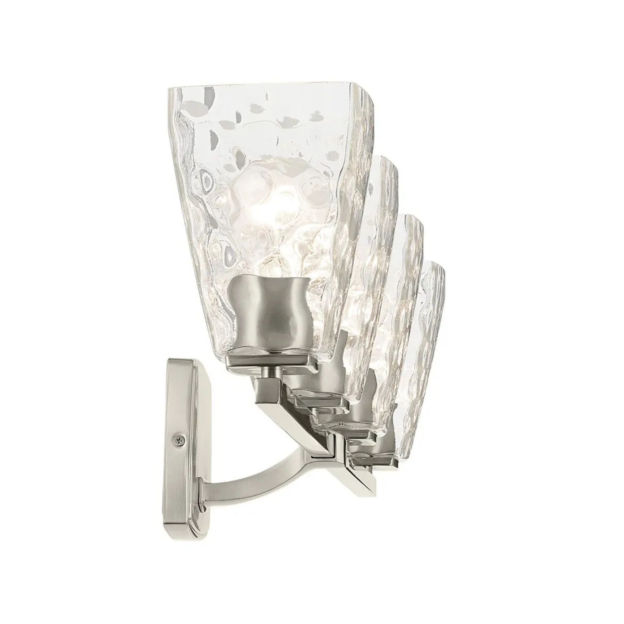 Kichler Marant 33.25 in. 4-Light Vanity Light, Brushed Nickel with Clear Water Glass Tapered Shade