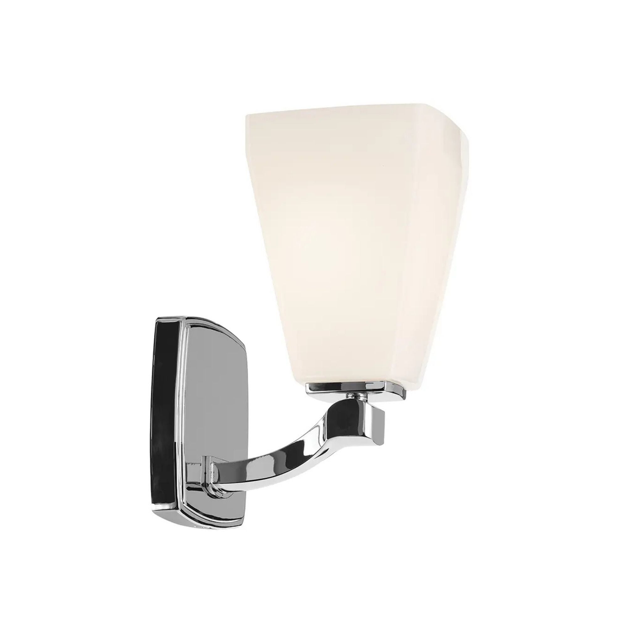 Kichler Marant 9.5 in. Wall Sconce, Chrome with Opal Glass Tapered Shade