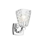 Kichler Marant 9.5 in. Wall Sconce, Chrome with Clear Water Glass Tapered Shade