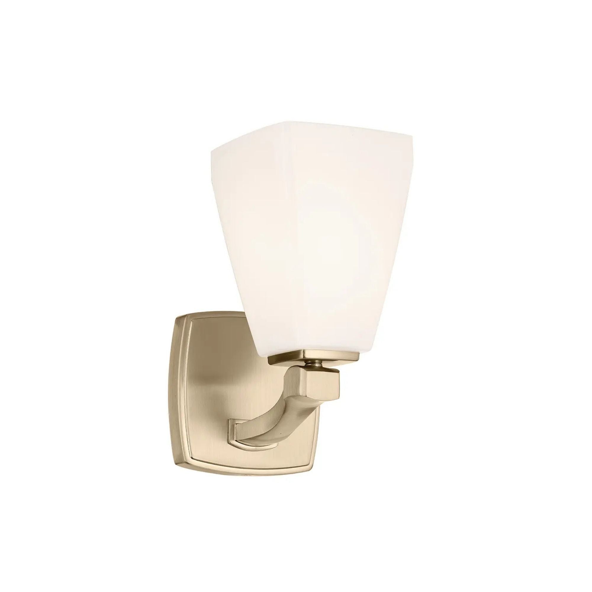 Kichler Marant 9.5 in. Wall Sconce, Champagne Bronze with Opal Glass Tapered Shade