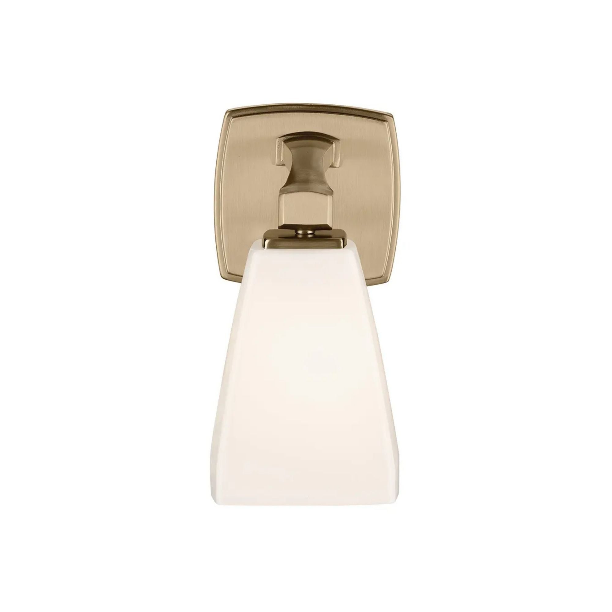 Kichler Marant 9.5 in. Wall Sconce, Champagne Bronze with Opal Glass Tapered Shade