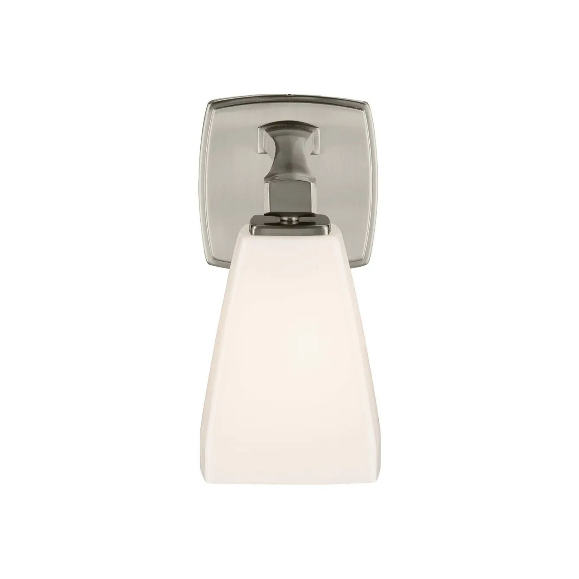 Kichler Marant 9.5 in. Wall Sconce, Brushed Nickel with Glass Tapered Shade