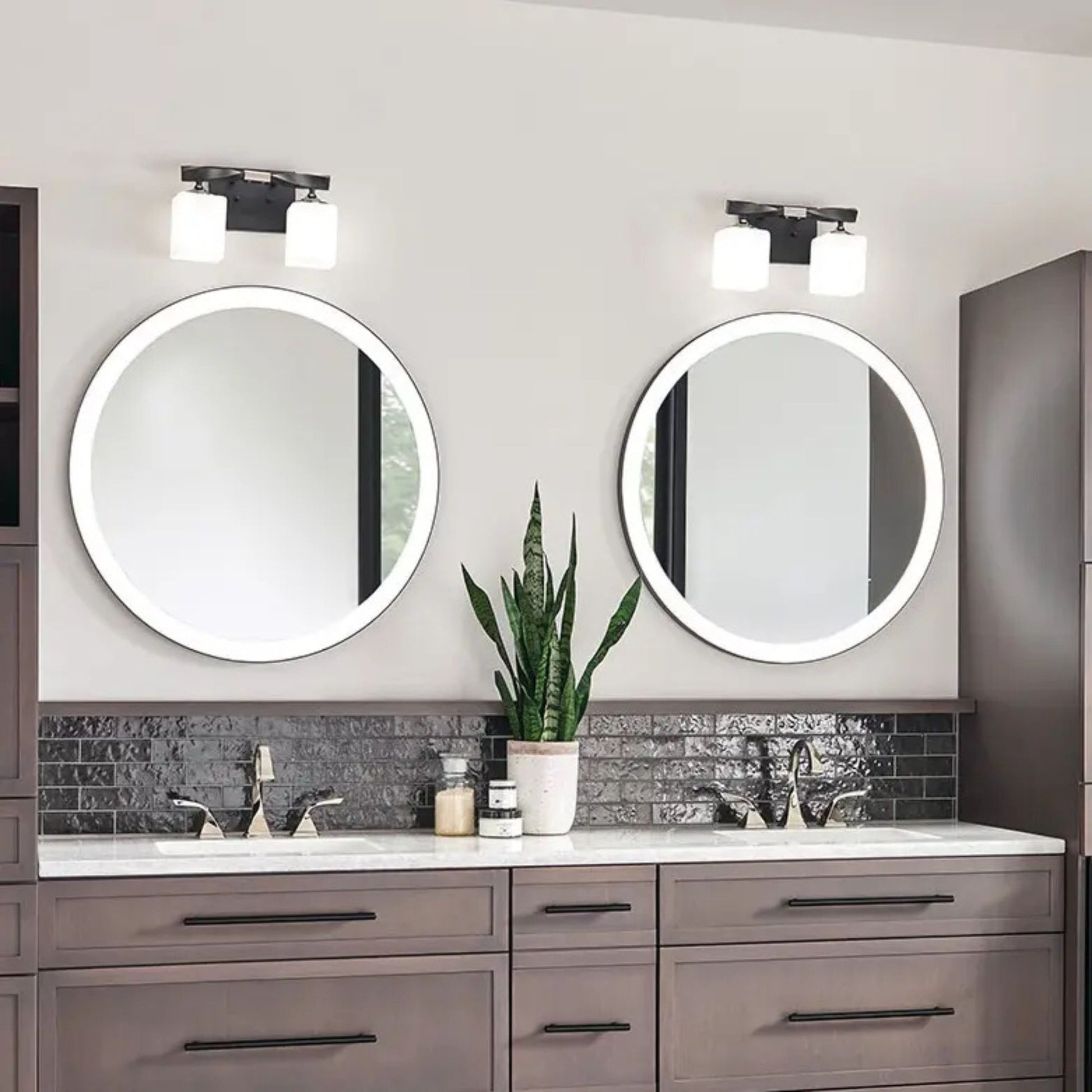 Kichler Lighting - Marette 14" 2-Light Bath Vanity Light, Black Finish | Bees Lighting