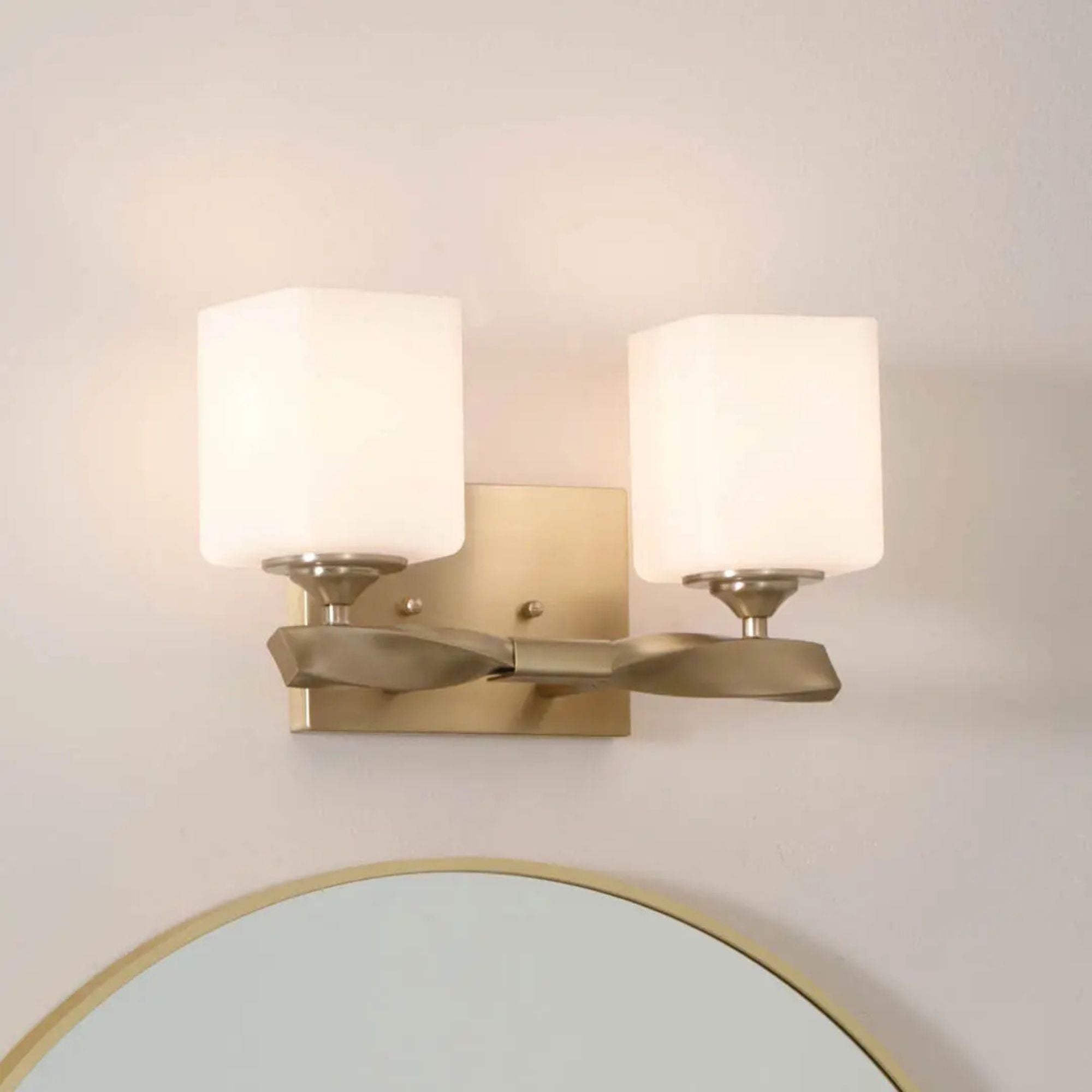 Marette 14" 2-Light Bath Vanity Light, Champagne Bronze Finish