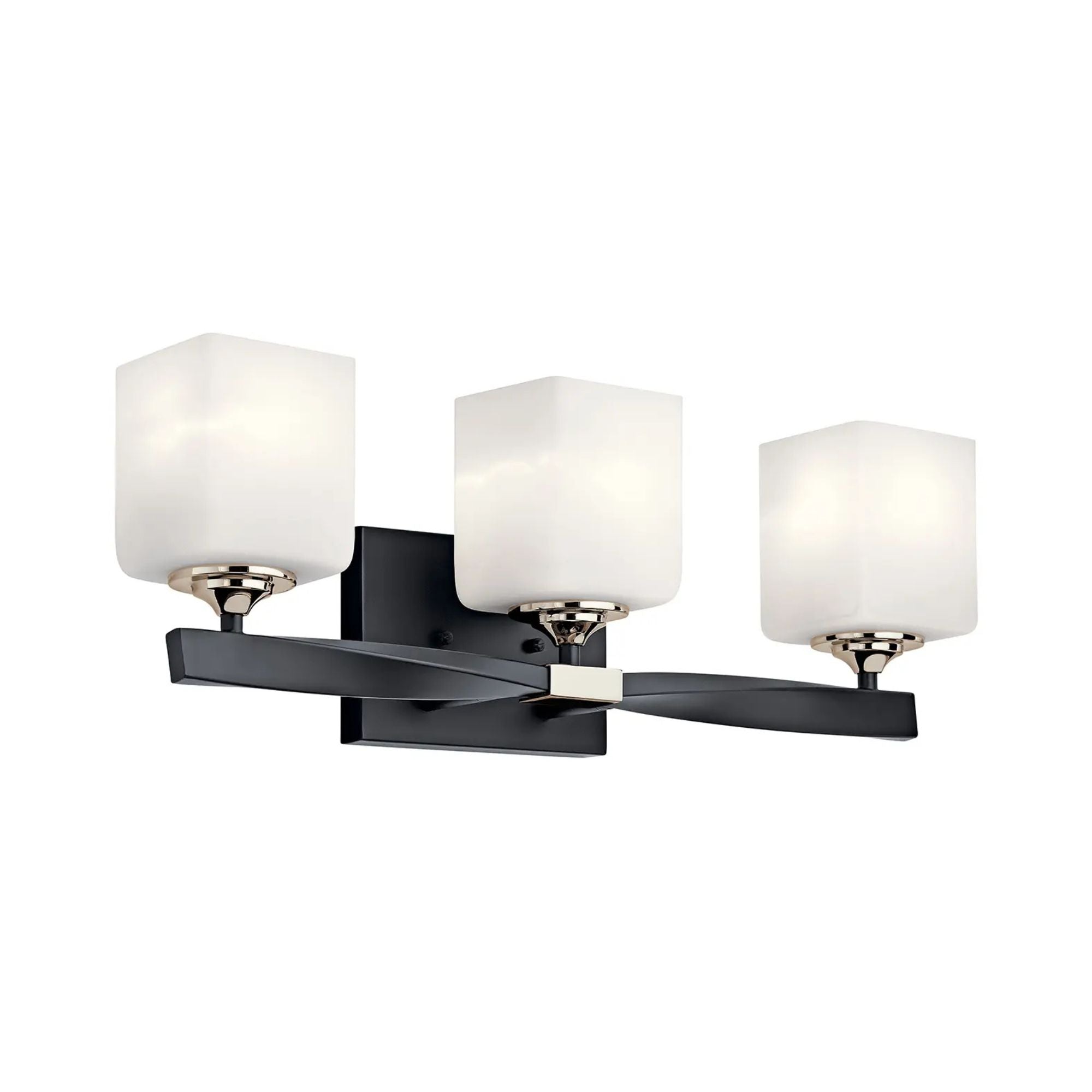Marette 23" 3-Light Bath Vanity Light, Black Finish