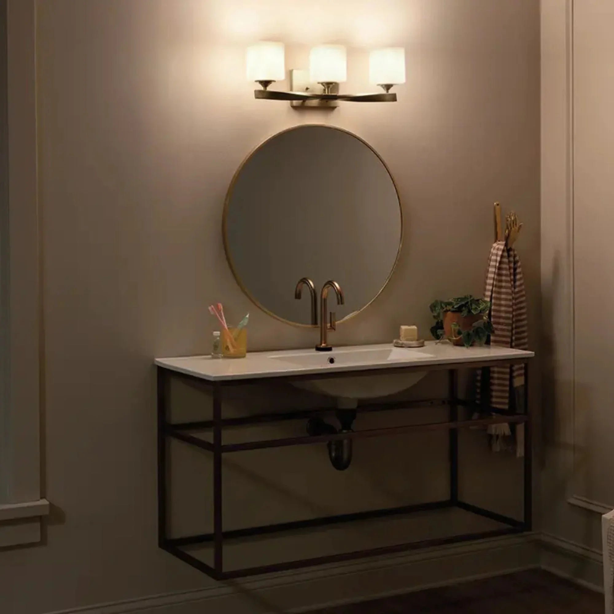 Kichler Lighting - Marette 23" 3-Light Bath Vanity Light, Champagne Bronze Finish | Bees Lighting