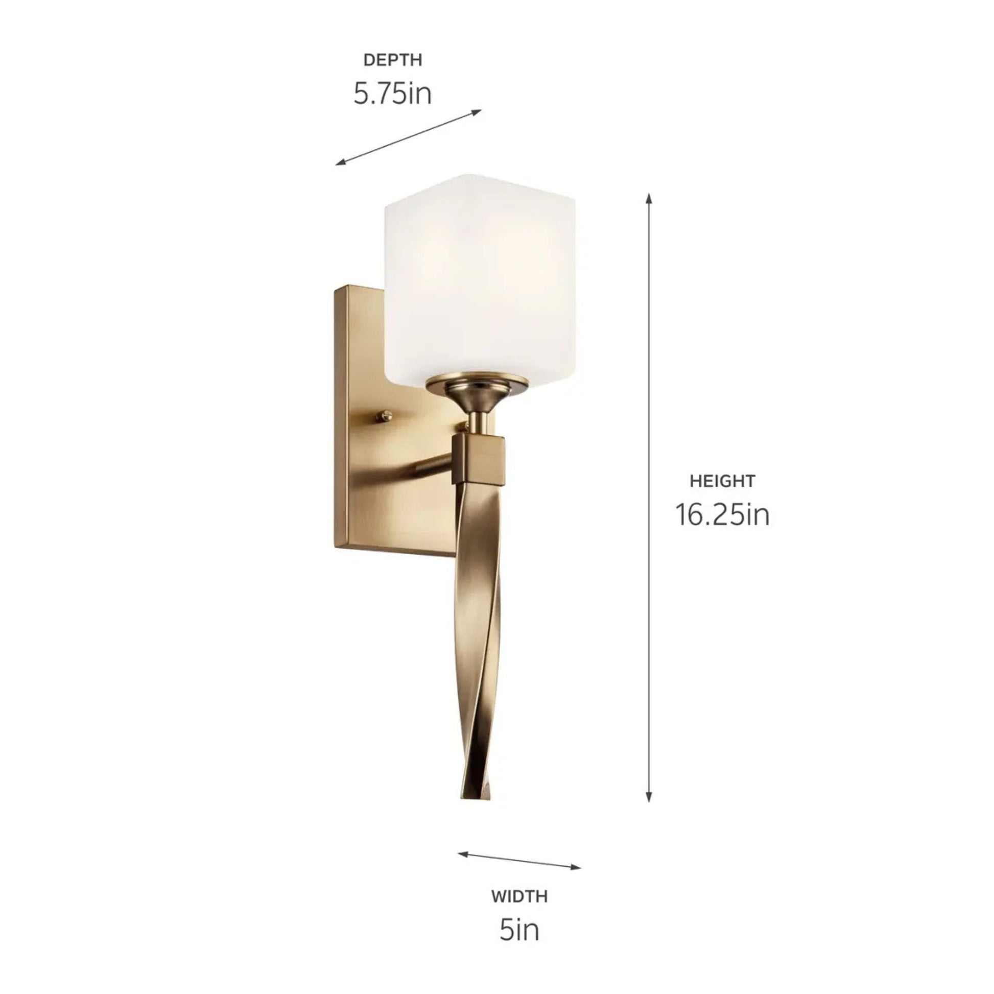 Kichler Lighting - Marette 5" Wall Sconce, Champagne Bronze Finish | Bees Lighting