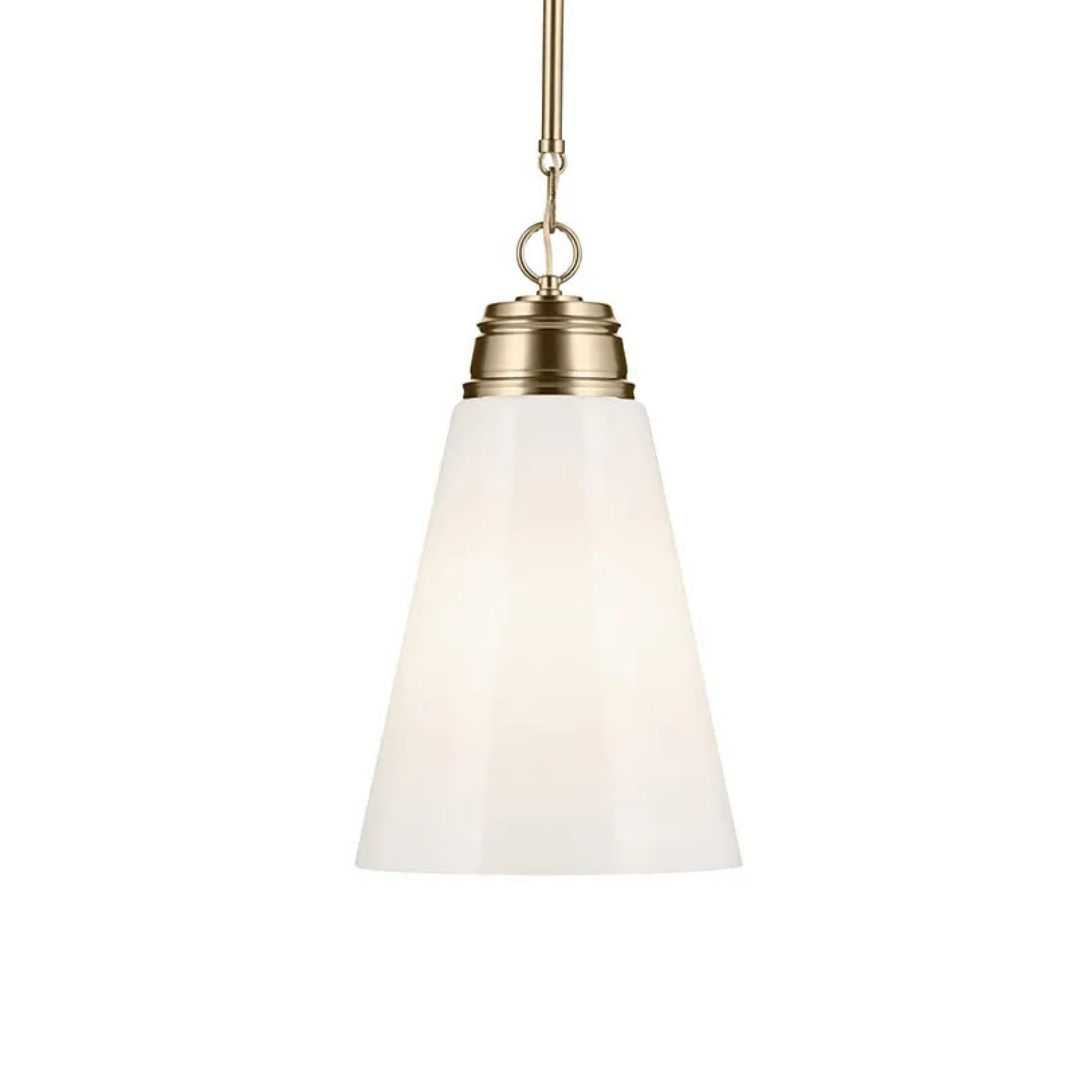 Marsailli 12" Pendant, Champagne Bronze Finish, Opal Glass