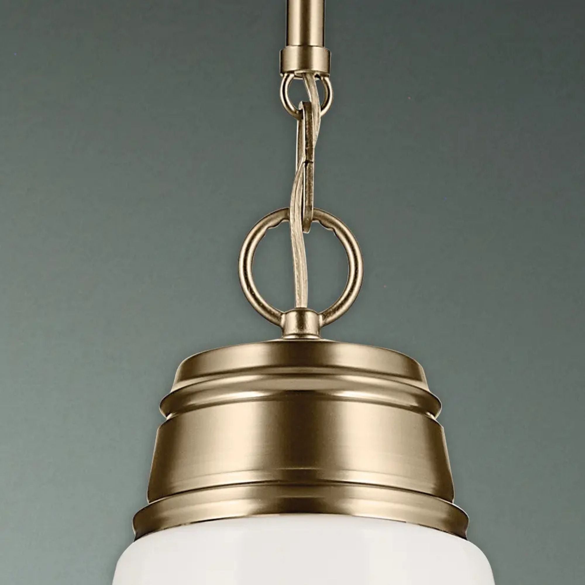 Marsailli 12" Pendant, Champagne Bronze Finish, Opal Glass