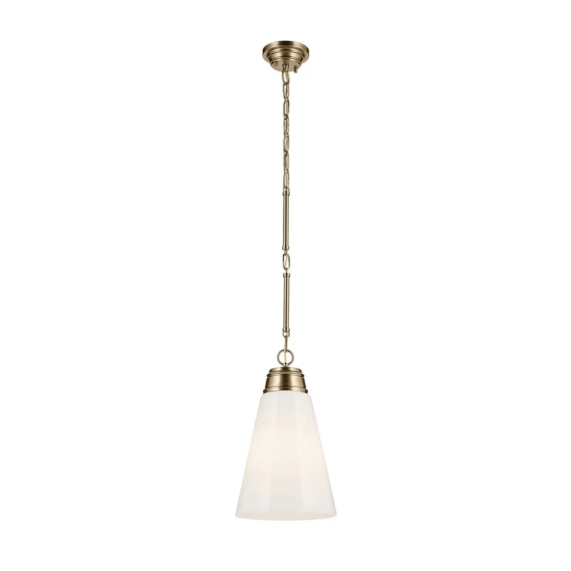 Marsailli 12" Pendant, Champagne Bronze Finish, Opal Glass